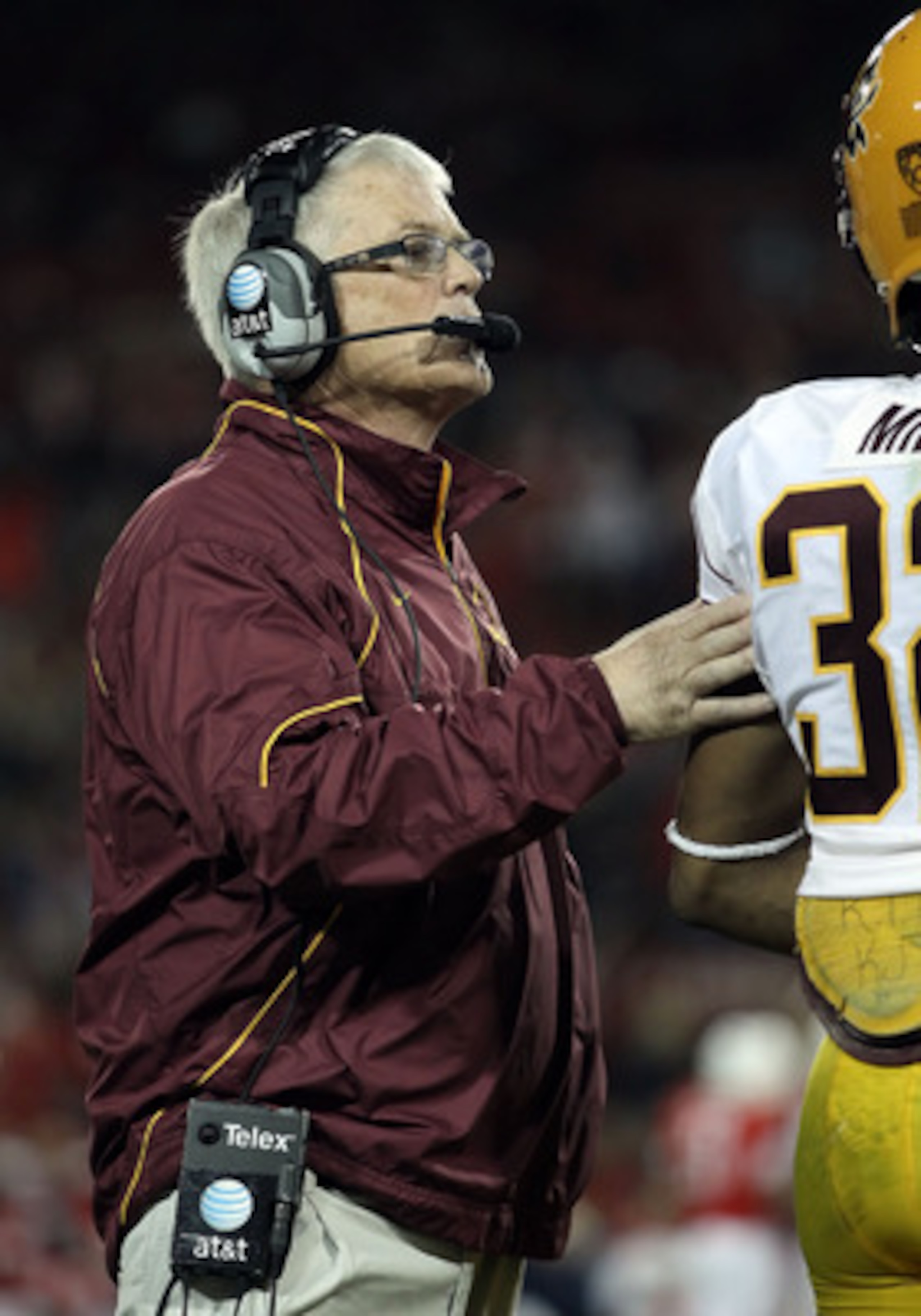 TUCSON, AZ - DECEMBER 02:  Head coach Dennis Erickson of the Arizona State Sun Devils during the college football game at Arizona Stadium on December 2, 2010 in Tucson, Arizona. The Sun Devils defeated the Wildcats 30-29 in double overtime.  (Photo by Chr