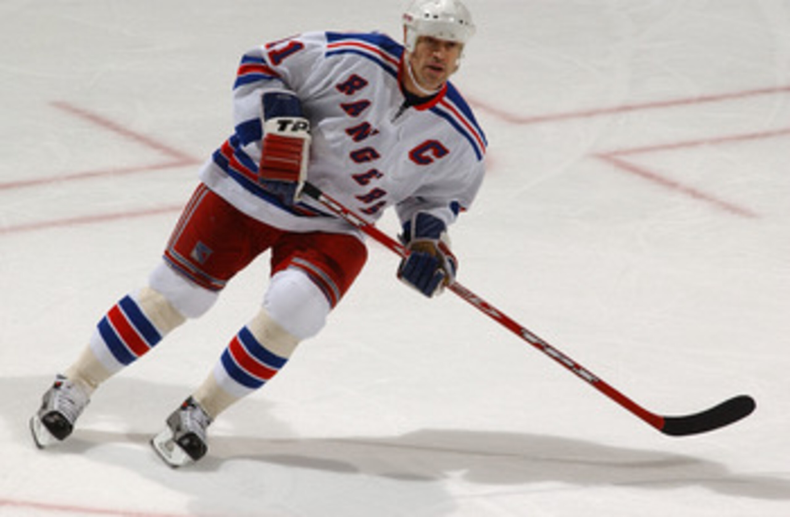 WASHINGTON - MARCH 18:  Center Mark Messier #11 of the New York Rangers skates on the ice during the game against the Washington Capitals at the MCI Center on March 18, 2004 in Washington, DC. The Capitals defeated the Rangers 4-3 in overtime. (Photo by M
