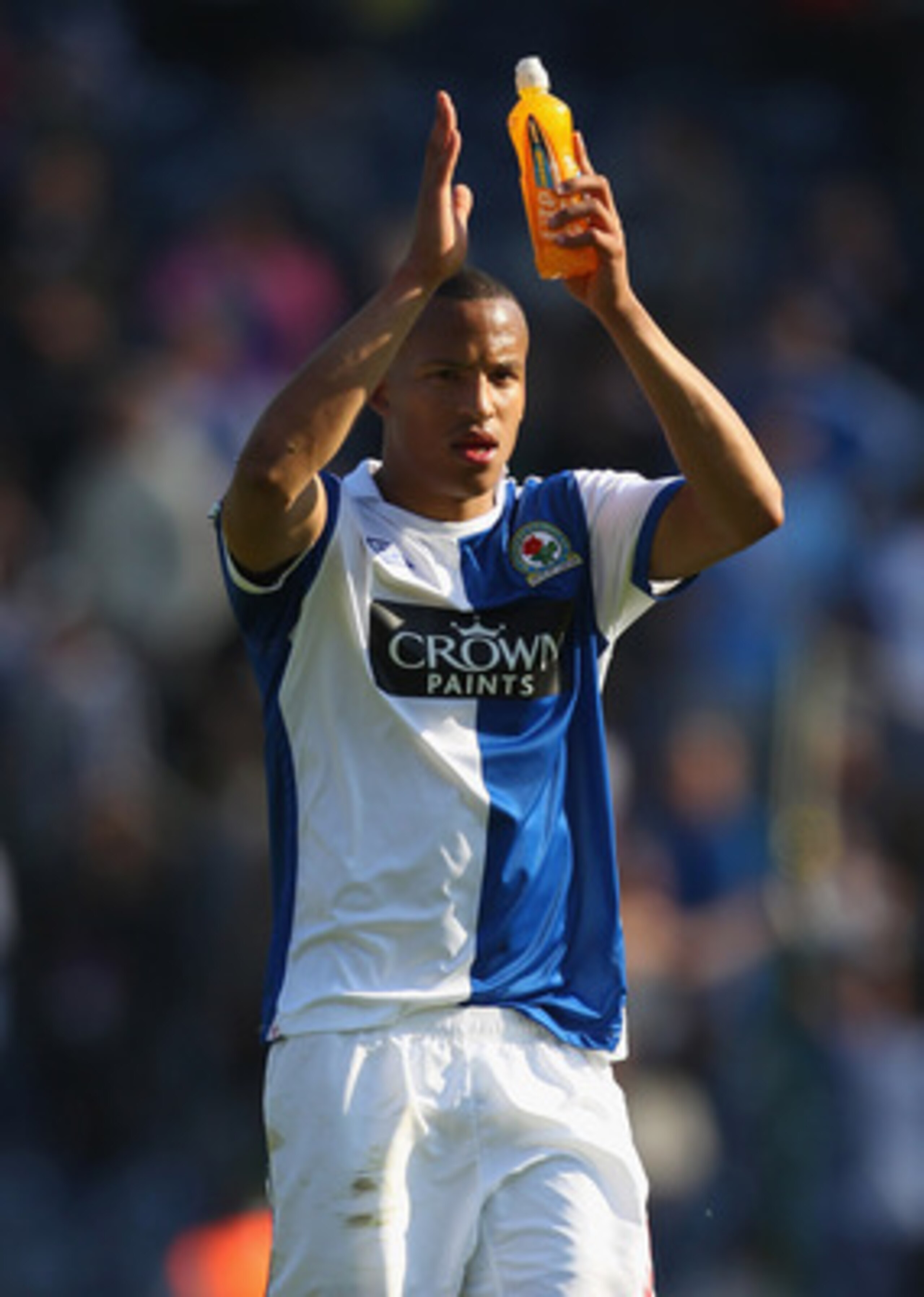 BLACKBURN, ENGLAND - APRIL 30:  Martin Olsson of Blackburn Rovers celebrates after the Barclays Premier League match between Blackburn Rovers and Bolton Wanderers at Ewood Park on April 30, 2011 in Blackburn, England.  (Photo by Alex Livesey/Getty Images)