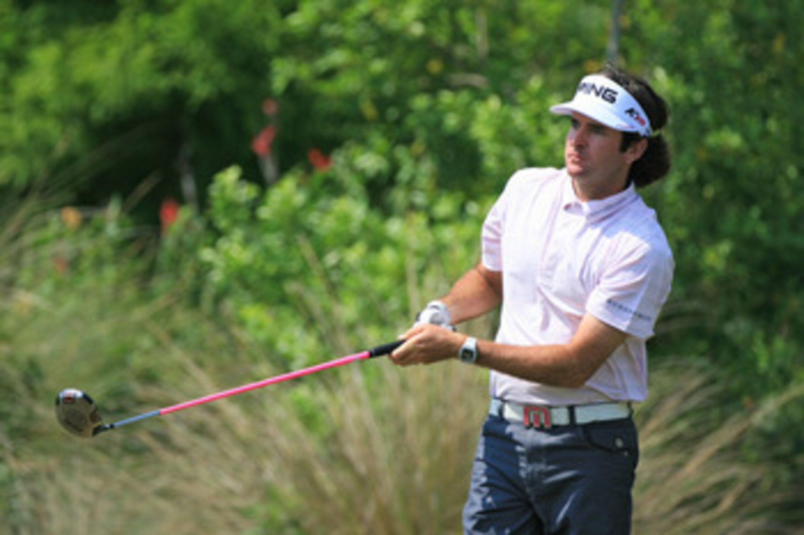 NEW ORLEANS, LA - APRIL 30: Bubba Watson watches his tee shot on the 11th hole during the third round of the Zurich Classic at the TPC Louisiana on April 30, 2011 in New Orleans, Louisiana. (Photo by Hunter Martin/Getty Images)