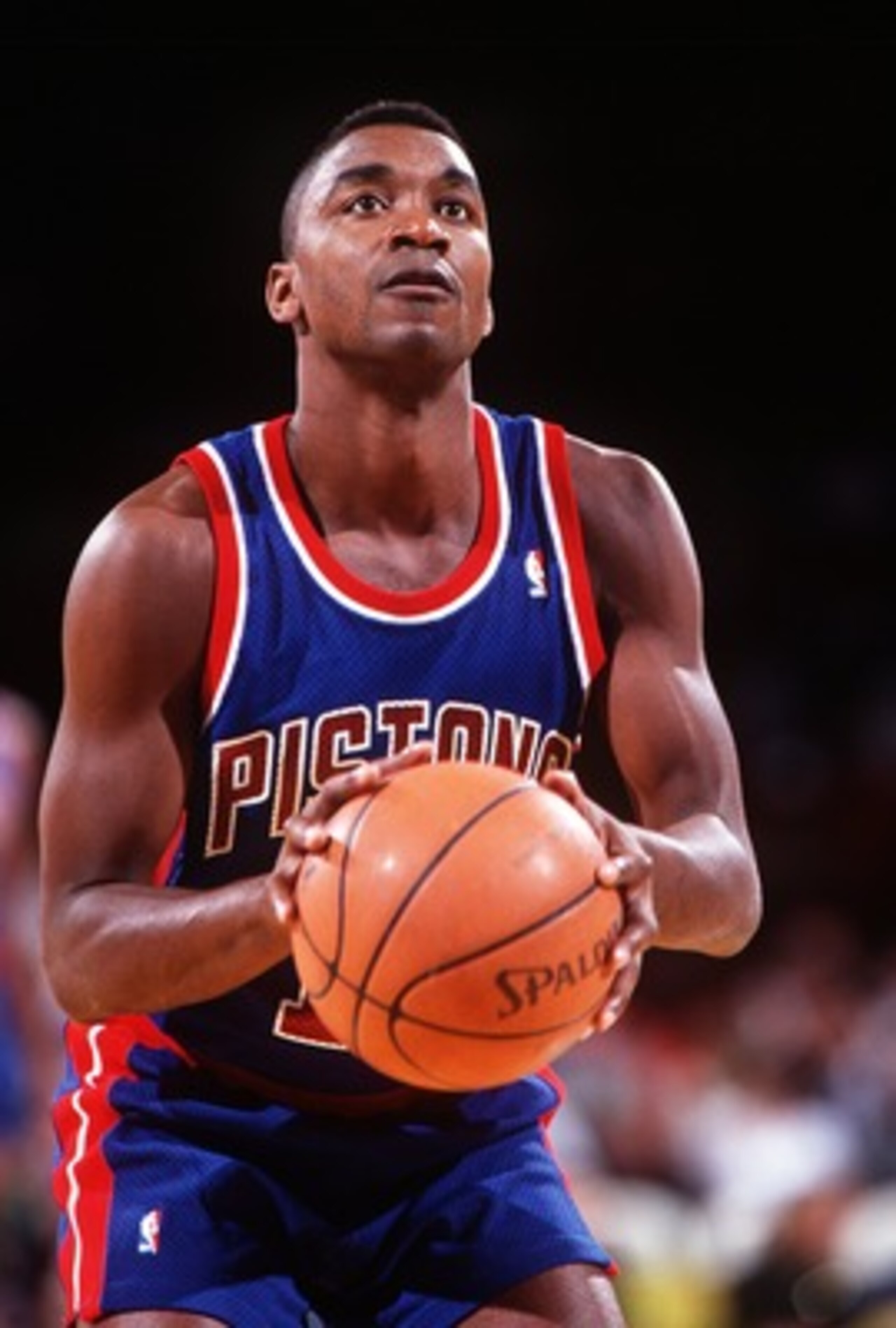 11 May 1994: DETROIT POINT GUARD ISIAH THOMAS AT FREE THROW LINE DURING THE PISTONS GAME AT THE DENVER NUGGETS. 11 May 1994: DETROIT POINT GUARD ISIAH THOMAS AT FREE THROW LINE DURING THE PISTONS GAME AT THE DENVER NUGGETS.