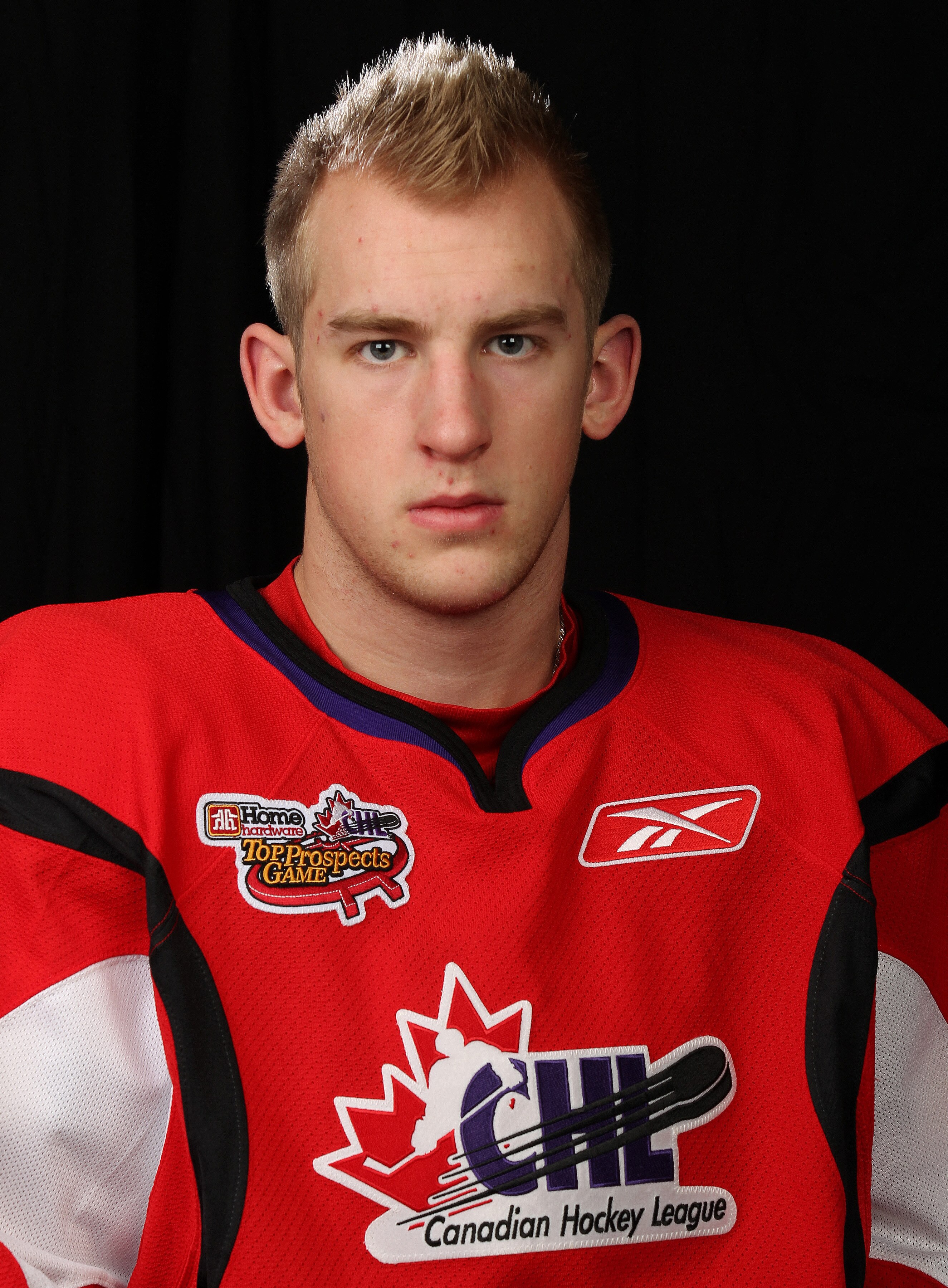 TORONTO, CAN - JANUARY 19:  Joe Morrow #27 of Team Cherry poses for a Head Shot prior to skating in the 2011 Home Hardware Top Prospects game on January 19, 2011 at the Air Canada Centre in Toronto, Canada. (Photo by Claus Andersen/Getty Images)