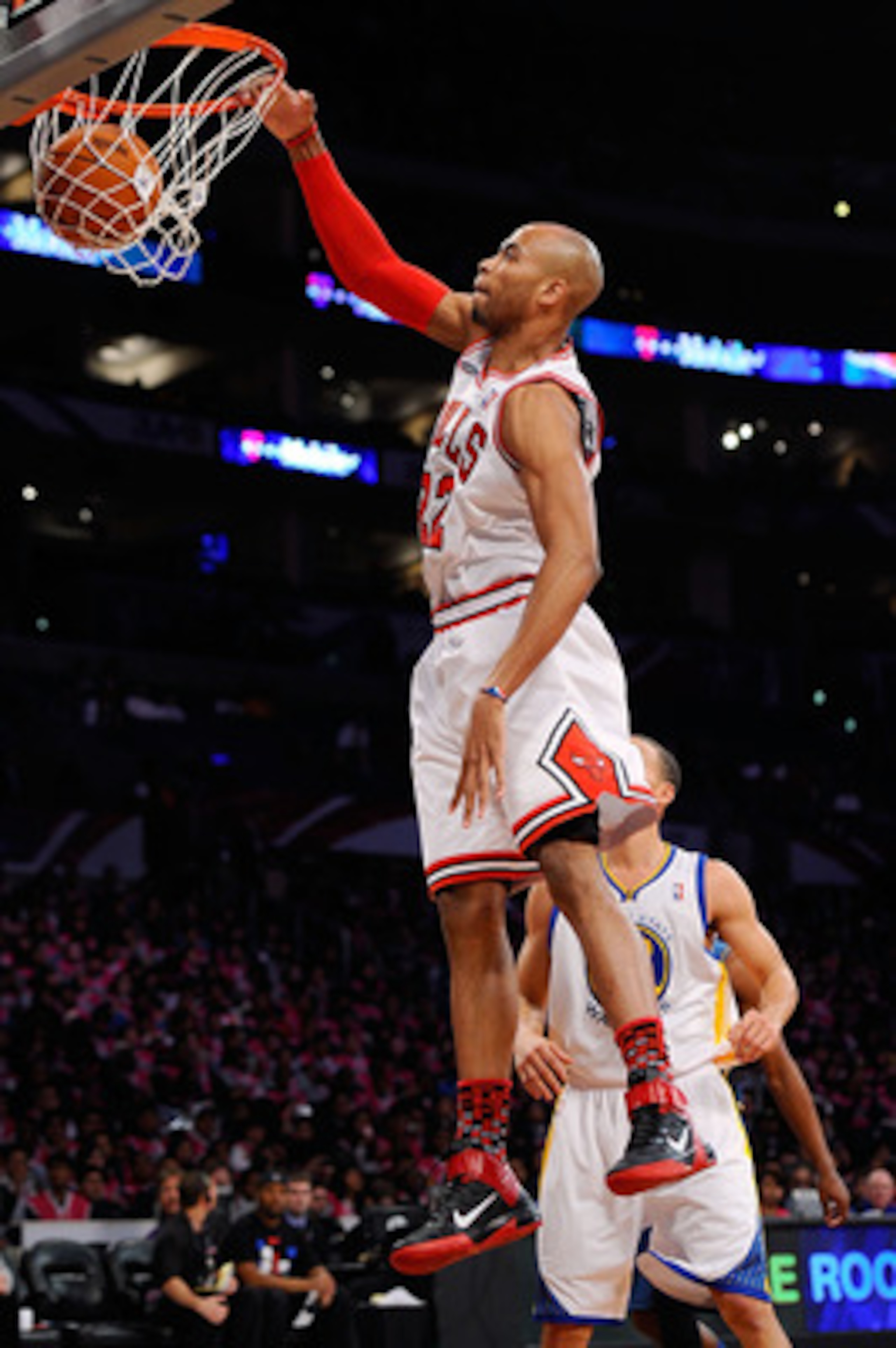 LOS ANGELES, CA - FEBRUARY 18:  Taj Gibson #22 of the Chicago Bulls and the Sophomore Team dunks the ball in the first half against the Rookie Team during the T-Mobile Rookie Challenge and Youth Jam at Staples Center on February 18, 2011 in Los Angeles, C