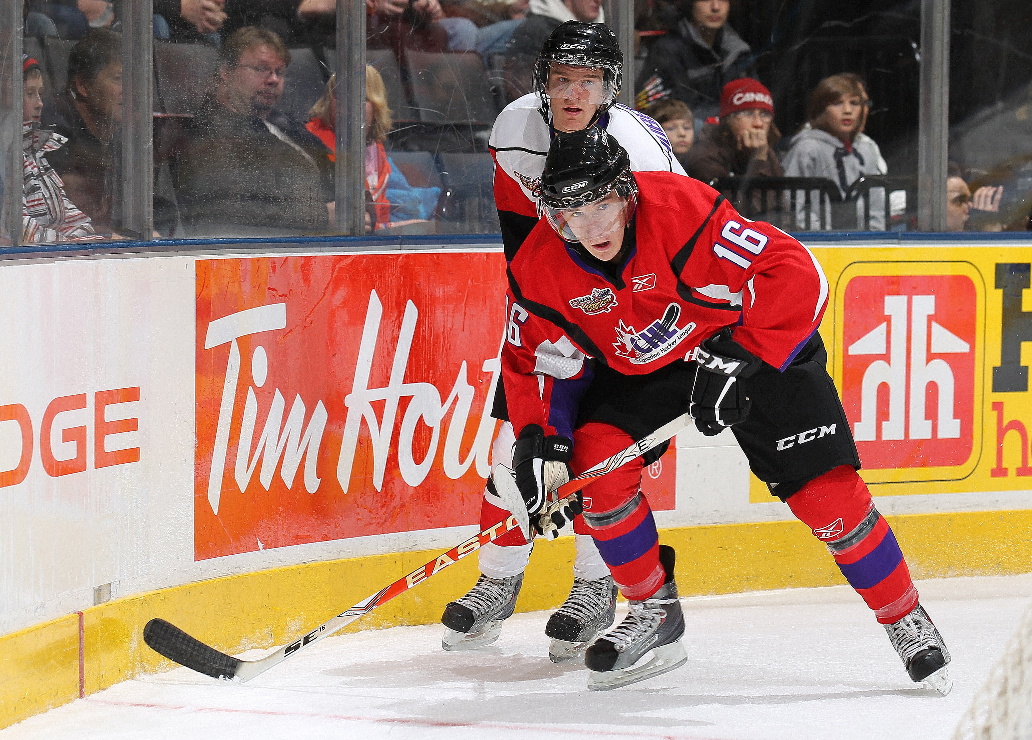 TORONTO, CAN - JANUARY 19:  Ryan Strome #16 of Team Cherry skates against Team Orr in the 2011 Home Hardware Top Prospects game on January 19, 2011 at the Air Canada Centre in Toronto, Canada. Team Orr defeated Team Cherry 7-1. (Photo by Claus Andersen/Ge