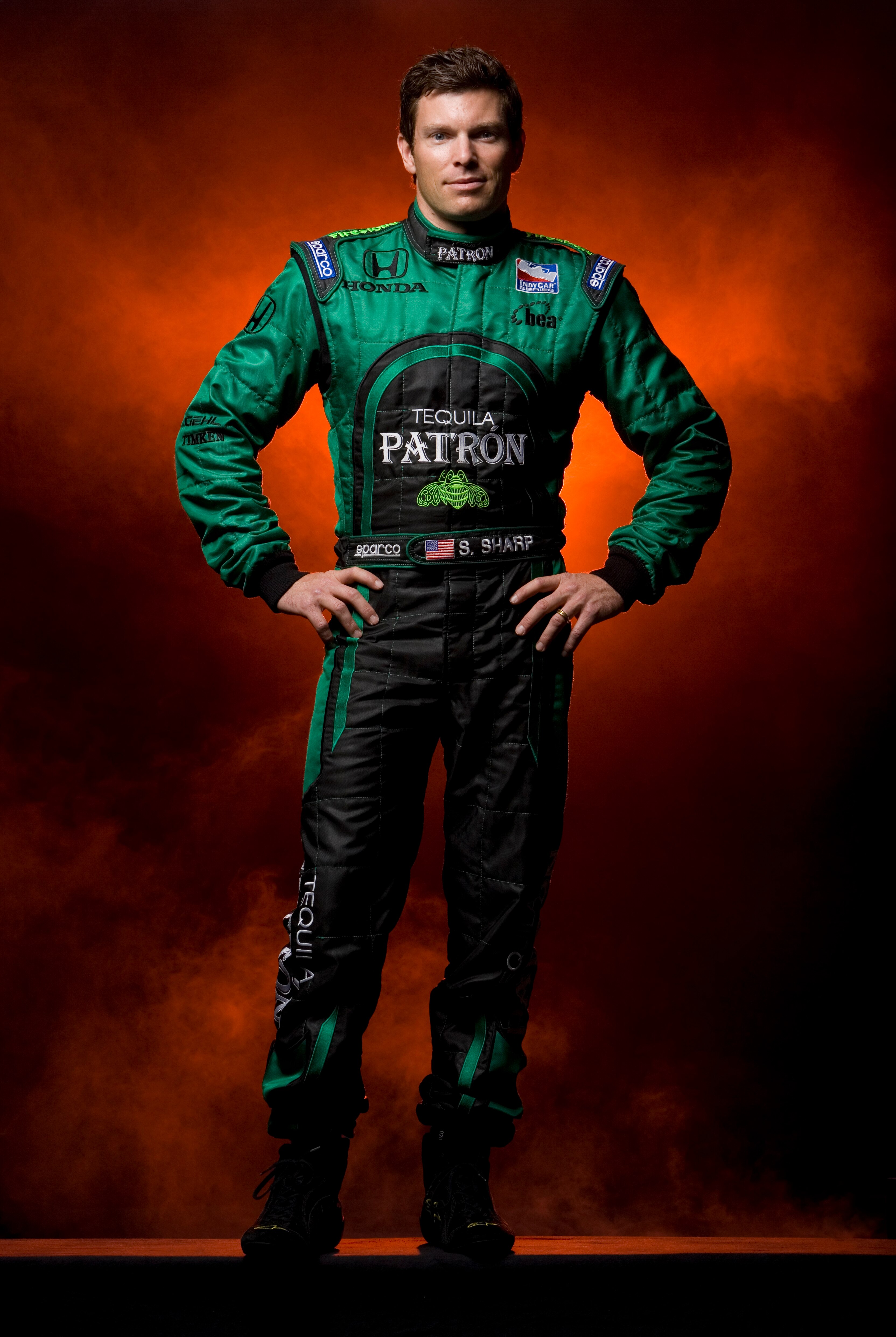 HOMESTEAD, FL - FEBRUARY 20:  Scott Sharp, driver of the #8 Rahal Letterman Racing Dallara Honda, poses for a portrait during testing for the IRL Indycar Series on February 20, 2007 at the Homestead Miami Speedway in Homestead, Florida.  (Photo by Robert 