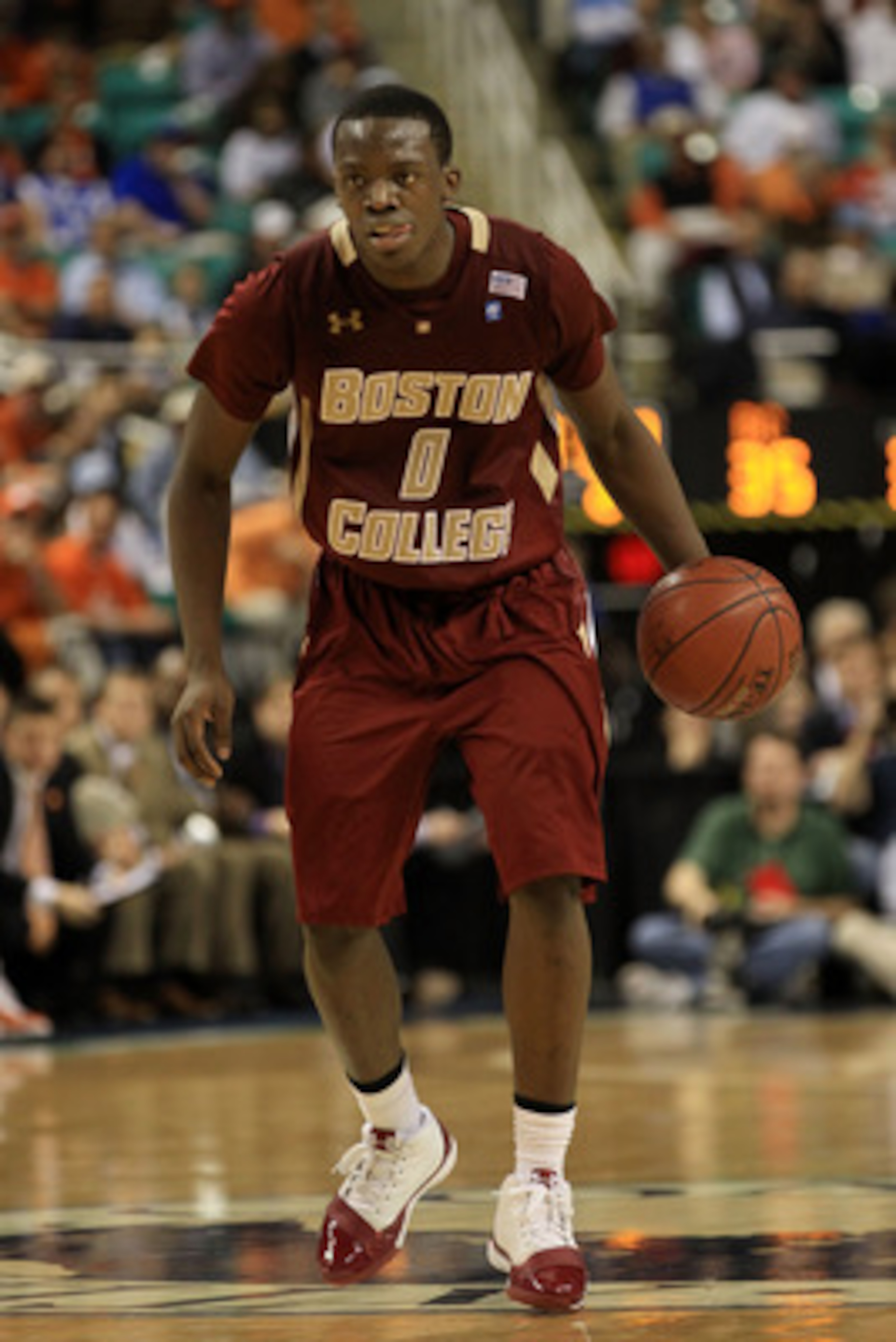 GREENSBORO, NC - MARCH 11: Reggie Jackson #0 of the Boston College Eagles moves the ball against the Clemson Tigers during the second half in the quarterfinals of the 2011 ACC men's basketball tournament at the Greensboro Coliseum on March 11, 2011 in Gr GREENSBORO, NC - MARCH 11: Reggie Jackson #0 of the Boston College Eagles moves the ball against the Clemson Tigers during the second half in the quarterfinals of the 2011 ACC men's basketball tournament at the Greensboro Coliseum on March 11, 2011 in Gr