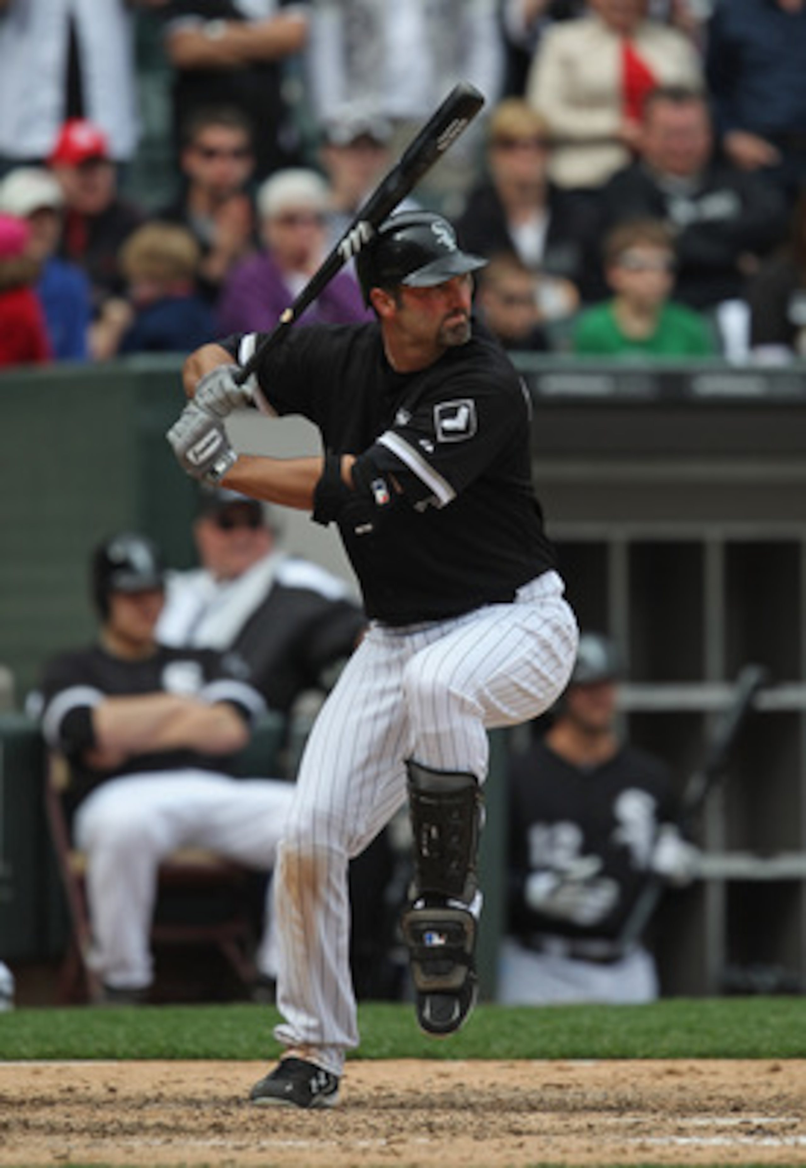 CHICAGO, IL - MAY 01: Paul Konerko #14 of the Chicago White Sox prepares to swing against the Baltimore Orioles at U.S. Cellular Field on May 1, 2011 in Chicago, Illinois. The Orioles defeated the White Sox 6-4. (Photo by Jonathan Daniel/Getty Images)