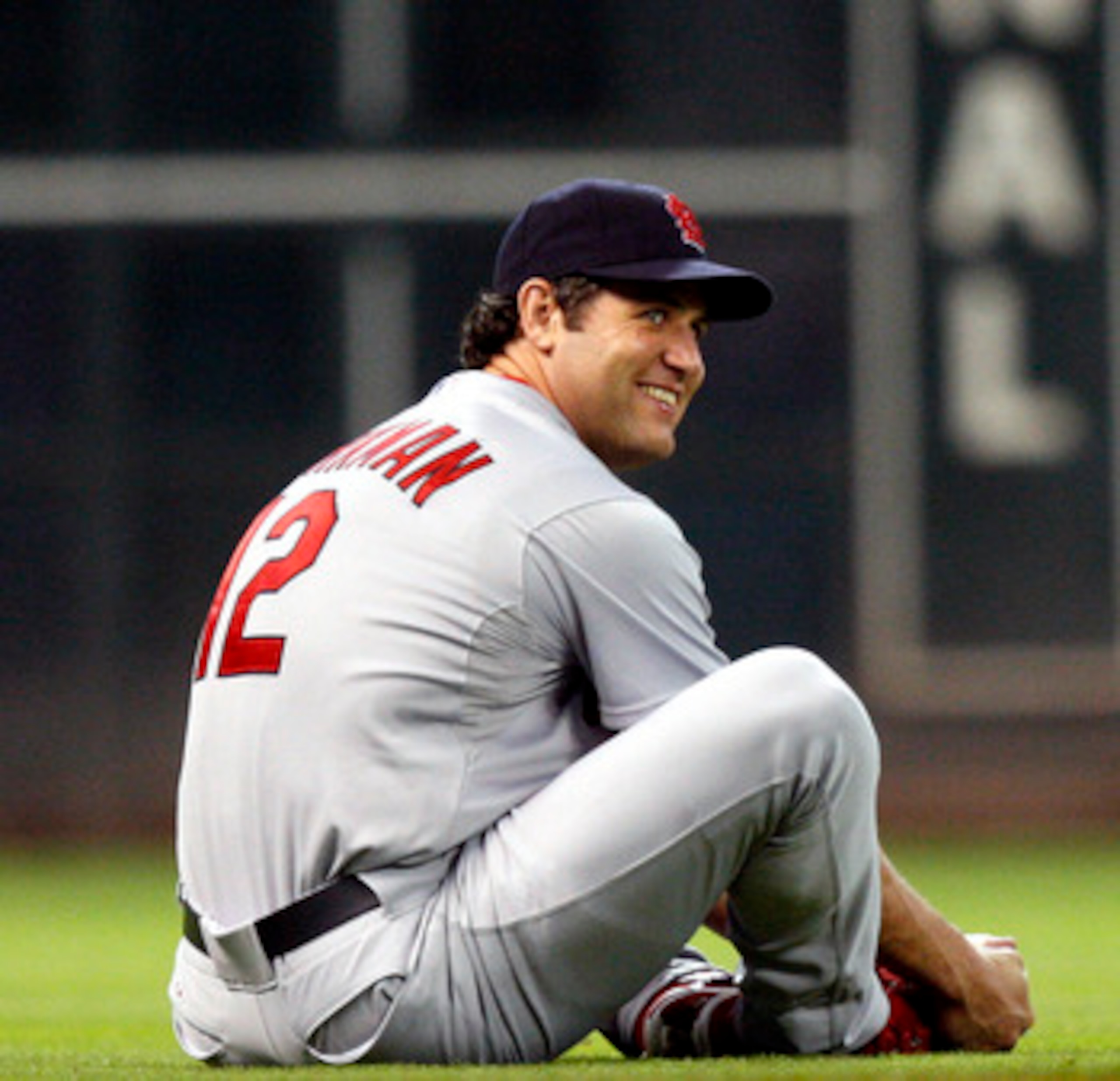 HOUSTON - APRIL 26:  Lance Berkman #12 of the St. Louis Cardinals during pre-game warmup before playing his former team the Houston Astros at Minute Maid Park on April 26, 2011 in Houston, Texas.  (Photo by Bob Levey/Getty Images)