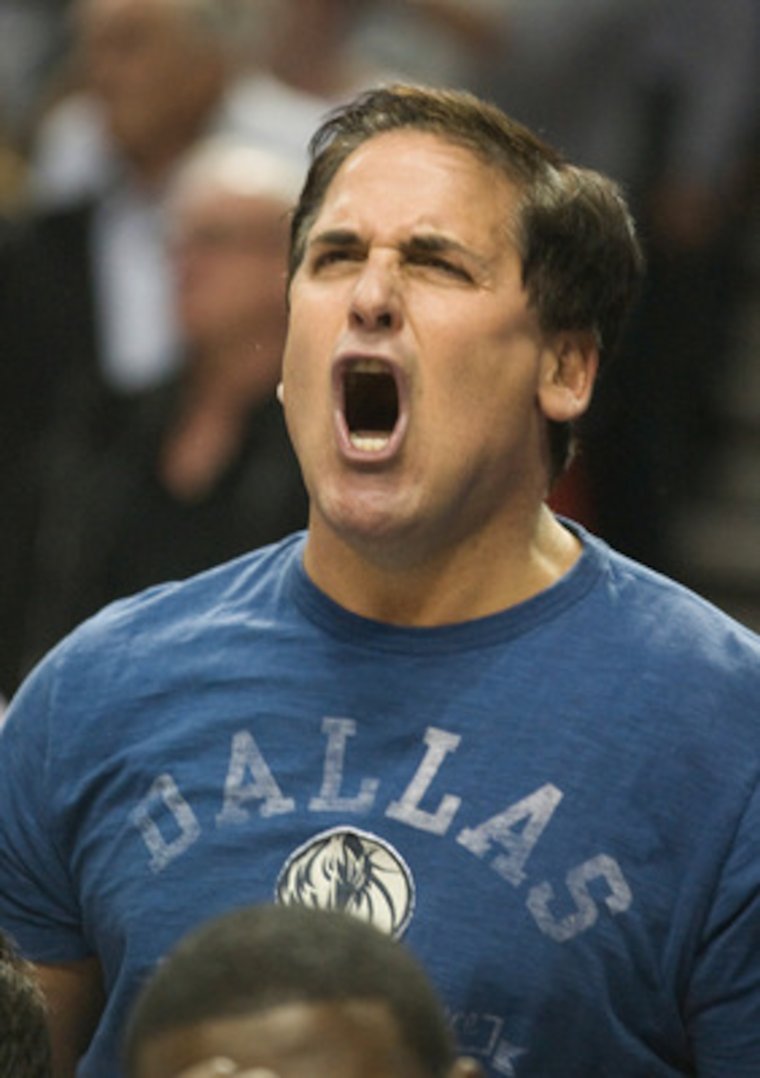 PORTLAND, OR - APRIL 28: Owner Mark Cuban of the Dallas Mavericks yells at the officials during the fourth quarter of Game Six of the Western Conference Quartefinals against the Portland Trail Blazers in the 2011 NBA Playsoffs on April 28, 2011 at the Ros