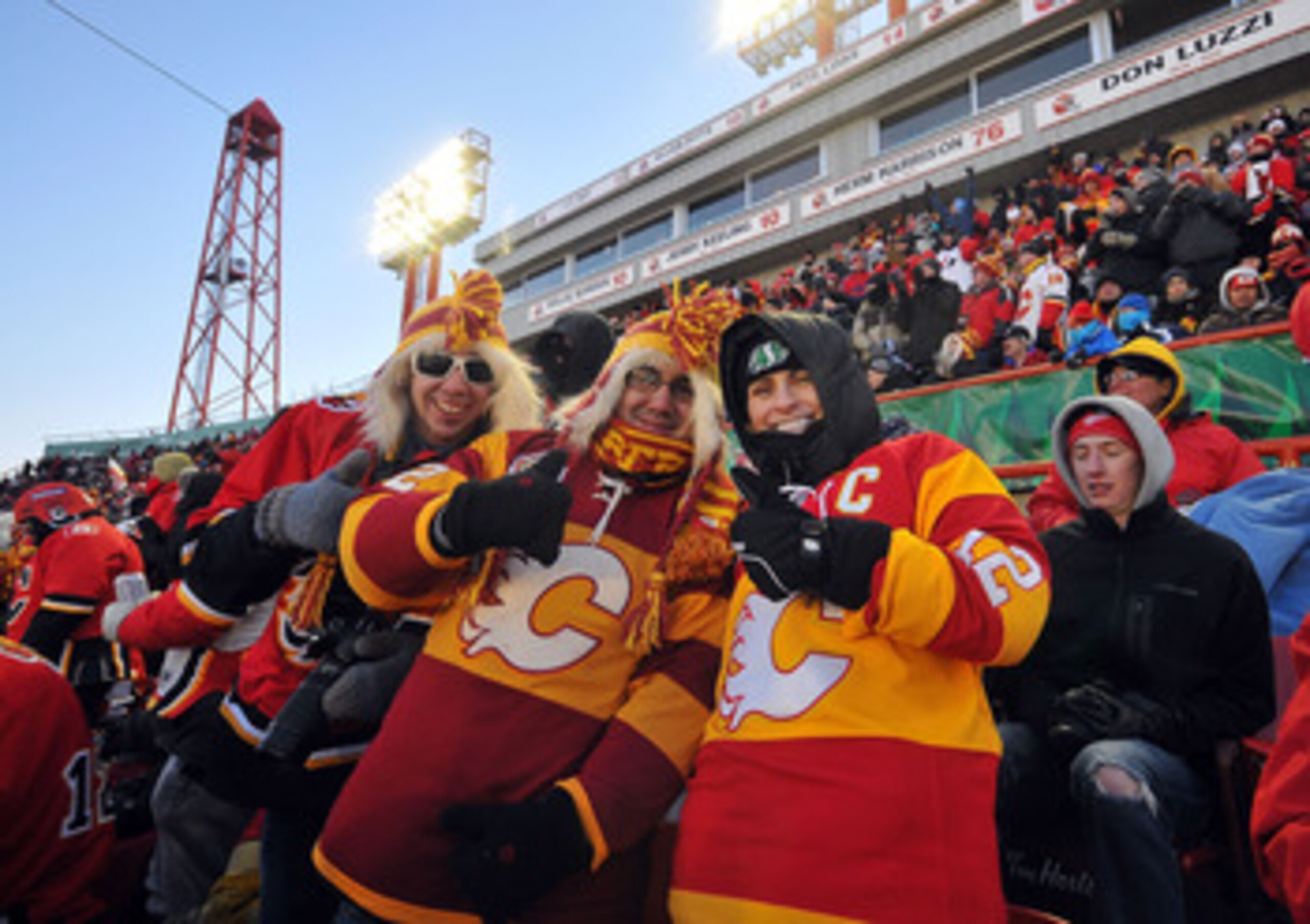 CALGARY, AB - FEBRUARY 20: A general view of fans enjoying the 2011 NHL Heritage Classic Game at McMahon Stadium on February 20, 2011 in Calgary, Alberta, Canada. (Photo by Dylan Lynch/Getty Images) CALGARY, AB - FEBRUARY 20: A general view of fans enjoying the 2011 NHL Heritage Classic Game at McMahon Stadium on February 20, 2011 in Calgary, Alberta, Canada. (Photo by Dylan Lynch/Getty Images)