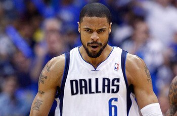 DALLAS, TX - APRIL 16:  Center Tyson Chandler #6 of the Dallas Mavericks reacts during play against the Portland Trail Blazers in Game One of the Western Conference Quarterfinals during the 2011 NBA Playoffs on April 16, 2011 at American Airlines Center i