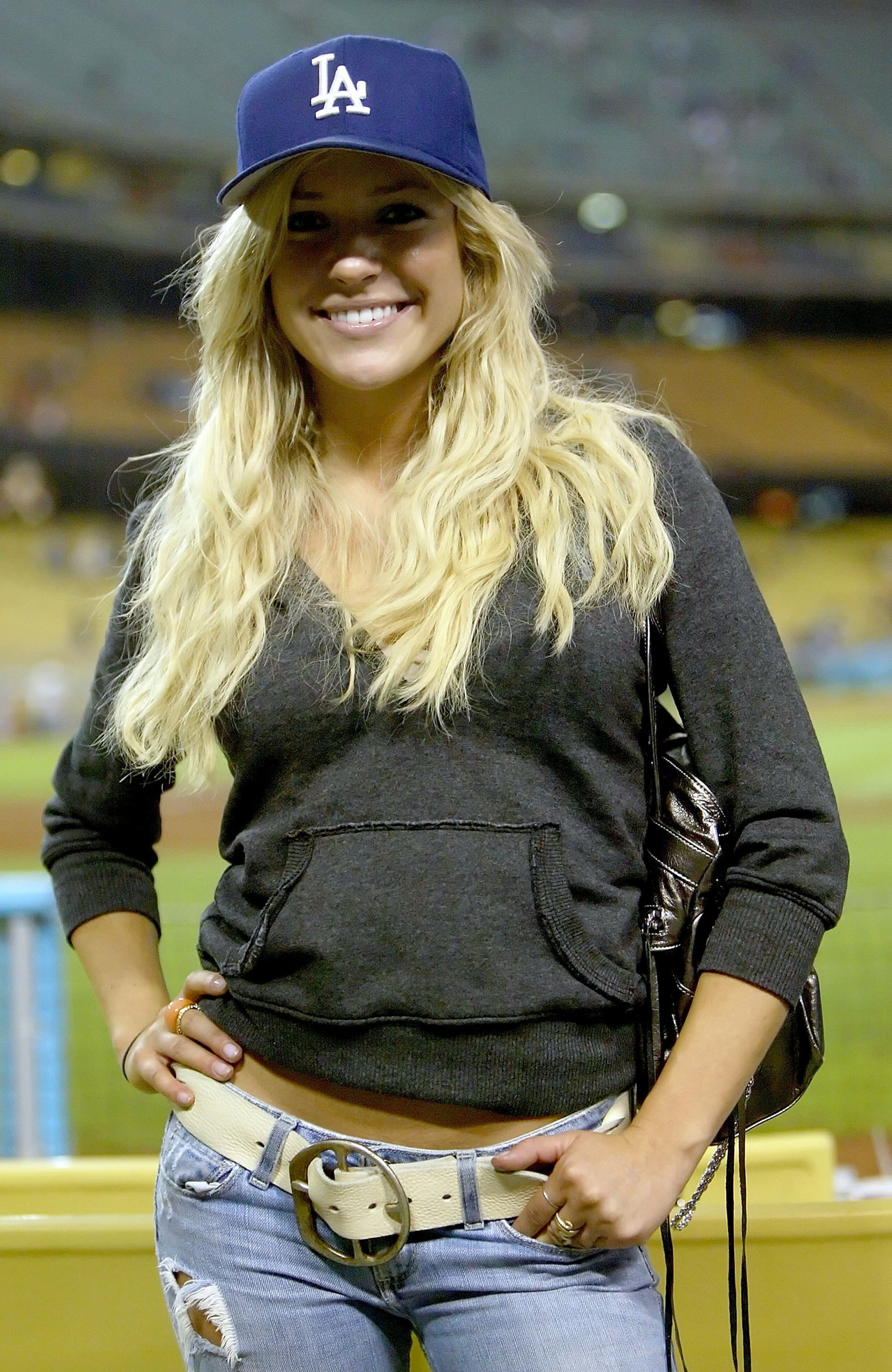 LOS ANGELES - AUGUST 30:  Actress Kristin Cavallari poses for a picture after the game between the Los Angeles Dodgers and the Cincinnati Reds on August 30, 2006 at Dodger Stadium in Los Angeles, California. The Dodgers defeated the Reds 6-5.  (Photo by J