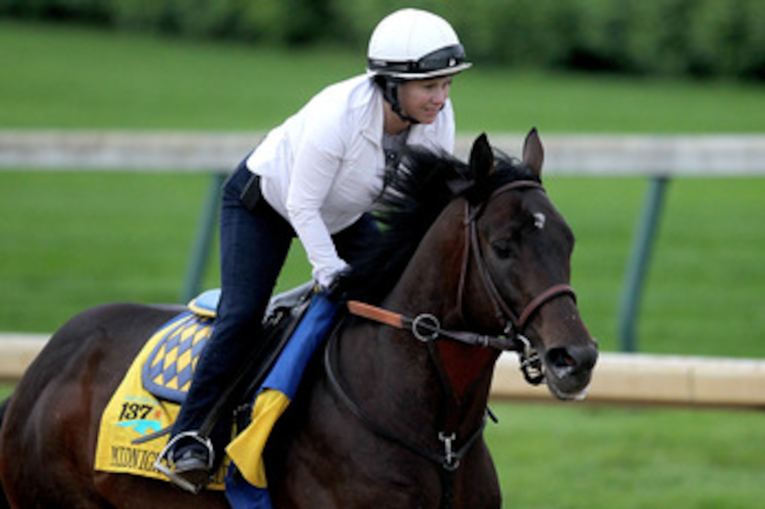 LOUISVILLE, KY - MAY 01: Midnight Interlude works out during the morning exercise session in preparation for the 137th Kentucky Derby at Churchill Downs on May 1, 2011 in Louisville, Kentucky. (Photo by Matthew Stockman/Getty Images) LOUISVILLE, KY - MAY 01: Midnight Interlude works out during the morning exercise session in preparation for the 137th Kentucky Derby at Churchill Downs on May 1, 2011 in Louisville, Kentucky. (Photo by Matthew Stockman/Getty Images)