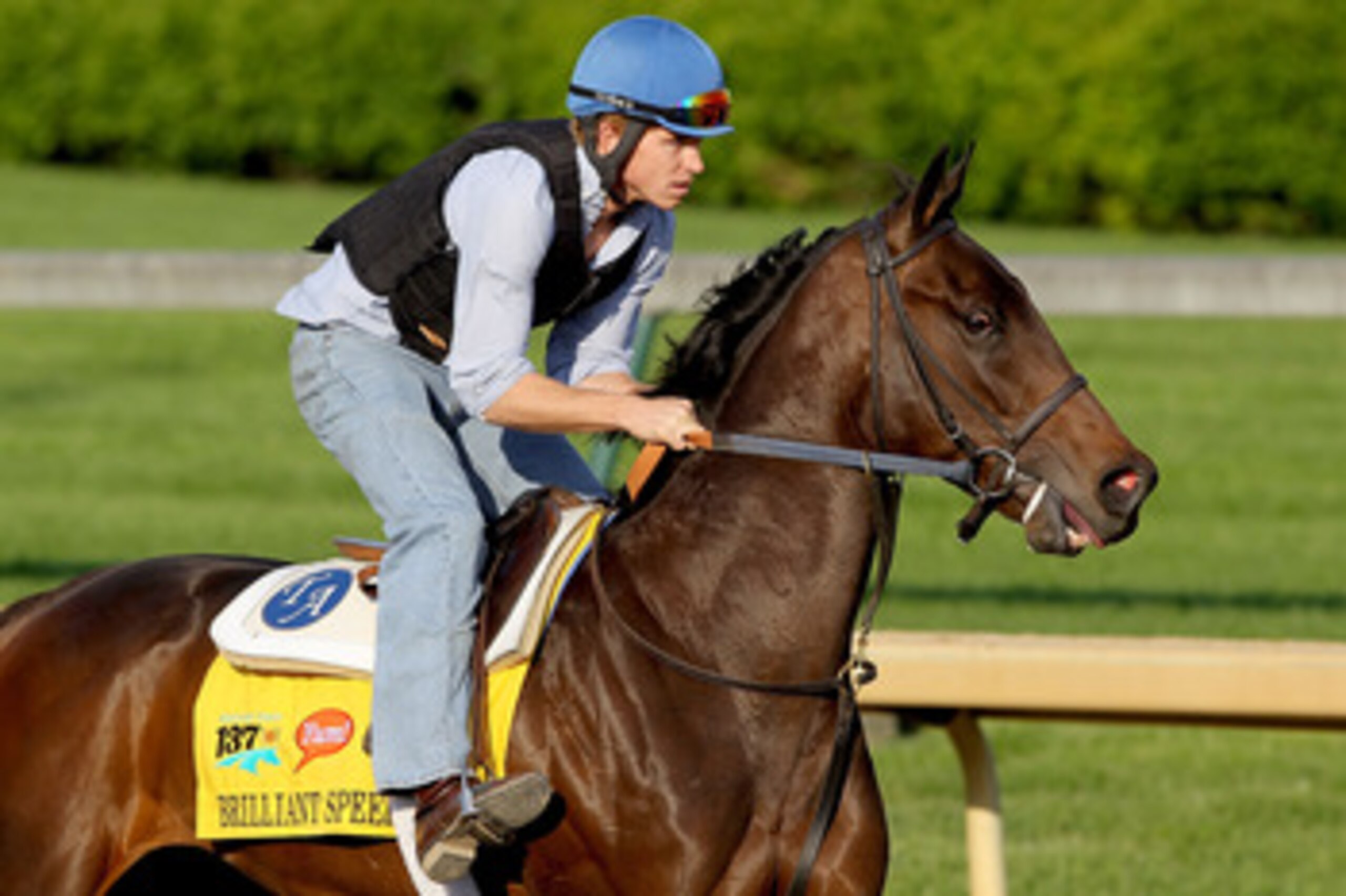 LOUISVILLE, KY - APRIL 30: Brilliant Speed runs during the morning exercise session in preparation for the 137th Kentucky Derby at Churchill Downs on April 30, 2011 in Louisville, Kentucky. (Photo by Matthew Stockman/Getty Images) LOUISVILLE, KY - APRIL 30: Brilliant Speed runs during the morning exercise session in preparation for the 137th Kentucky Derby at Churchill Downs on April 30, 2011 in Louisville, Kentucky. (Photo by Matthew Stockman/Getty Images)