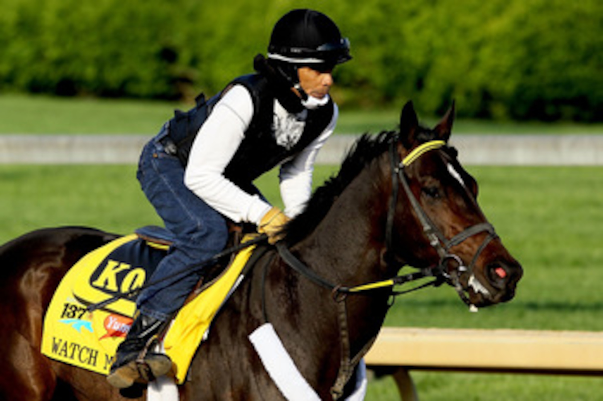 LOUISVILLE, KY - APRIL 30: Watch Me Go runs during the morning exercise session in preparation for the 137th Kentucky Derby at Churchill Downs on April 30, 2011 in Louisville, Kentucky. (Photo by Matthew Stockman/Getty Images) LOUISVILLE, KY - APRIL 30: Watch Me Go runs during the morning exercise session in preparation for the 137th Kentucky Derby at Churchill Downs on April 30, 2011 in Louisville, Kentucky. (Photo by Matthew Stockman/Getty Images)