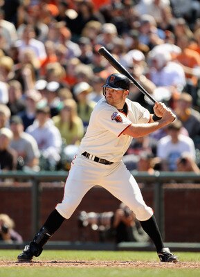 SAN FRANCISCO, CA - APRIL 24:  Nate Schierholtz #12 of the San Francisco Giants in action against the Atlanta Braves at AT&T Park on April 24, 2011 in San Francisco, California.  (Photo by Ezra Shaw/Getty Images)
