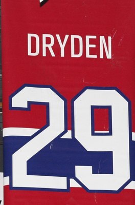 MONTREAL- APRIL 19:  A photo of the banners commemorating the retired jerseys of Henri Richard, Yvan Cournoyer and Ken Dryden hanging in the Bell Centre prior to Game Three of the Eastern Conference Quarterfinals between the Washington Capitals and Montre
