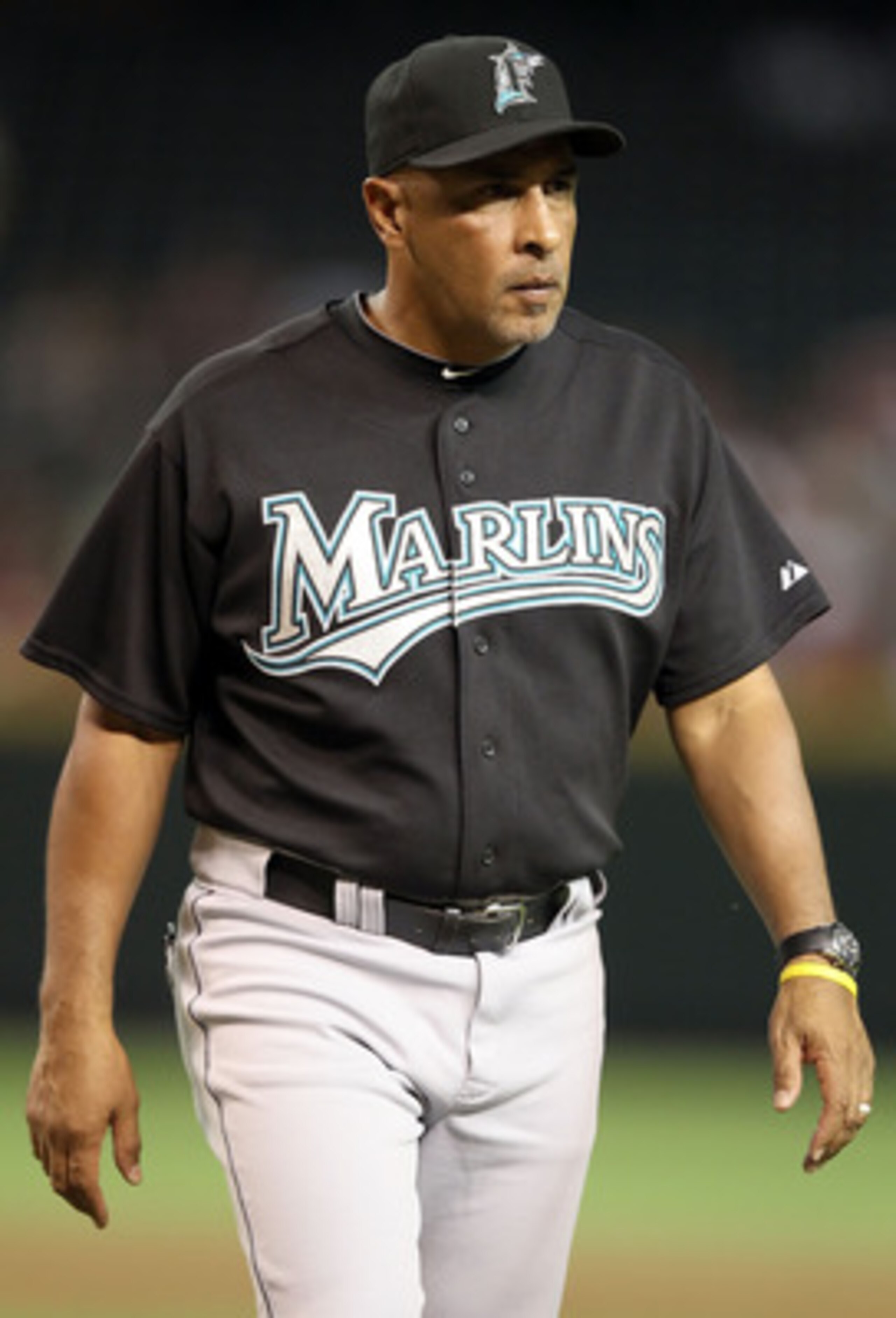 PHOENIX - JULY 08:  Manager Edwin Rodriguez of the Florida Marlins during the Major League Baseball game against the Arizona Diamondbacks at Chase Field on July 8, 2010 in Phoenix, Arizona. The Diamondbacks defeated the Marlins 10-4.  (Photo by Christian