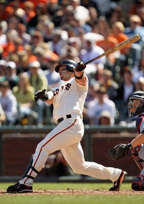 SAN FRANCISCO, CA - APRIL 24: Aaron Rowand #33 of the San Francisco Giants in action against the Atlanta Braves at AT&T Park on April 24, 2011 in San Francisco, California. (Photo by Ezra Shaw/Getty Images) SAN FRANCISCO, CA - APRIL 24: Aaron Rowand #33 of the San Francisco Giants in action against the Atlanta Braves at AT&T Park on April 24, 2011 in San Francisco, California. (Photo by Ezra Shaw/Getty Images)