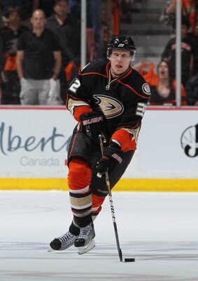 ANAHEIM, CA - APRIL 15:  Toni Lydman #32 of the Anaheim Ducks skates against the Nashville Predators in Game Two of the Western Conference Quarterfinals during the 2011 NHL Stanley Cup Playoffs at Honda Center on April 15, 2011 in Anaheim, California.  (P