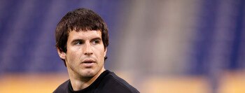 INDIANAPOLIS, IN - FEBRUARY 27: Quarterback Christian Ponder of Florida State looks on during the 2011 NFL Scouting Combine at Lucas Oil Stadium on February 27, 2011 in Indianapolis, Indiana. (Photo by Joe Robbins/Getty Images)