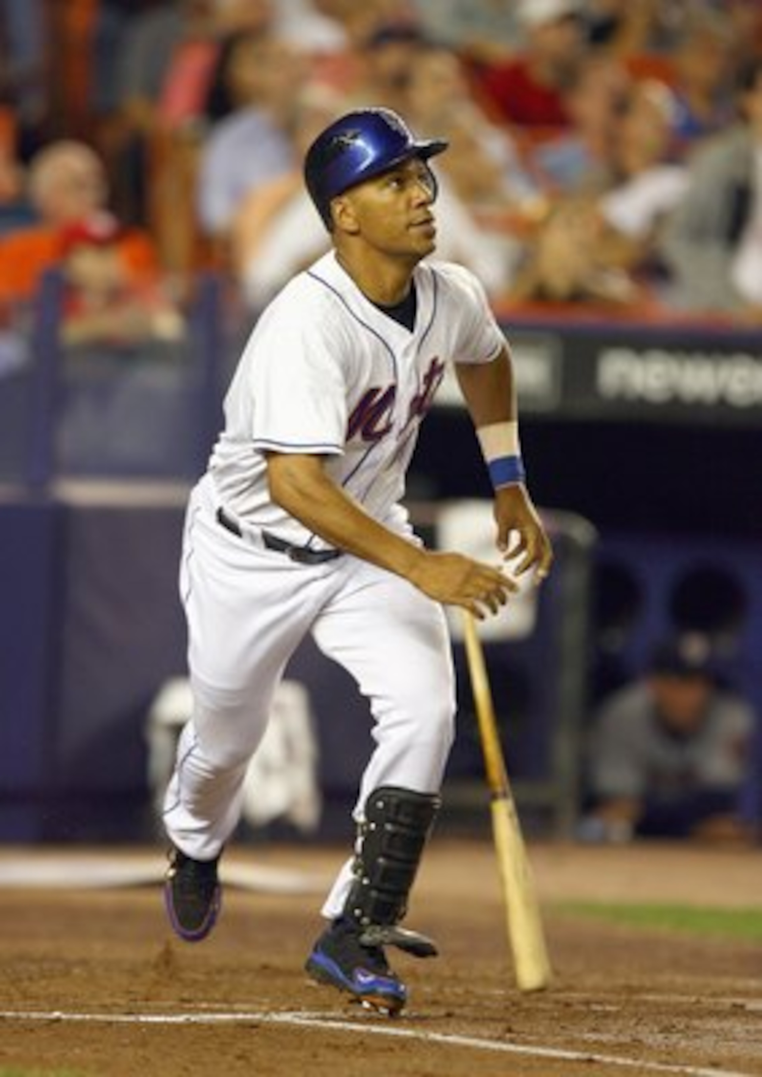 NEW YORK - SEPTEMBER 26: Moises Alou #18 of the New York Mets hits a two run home run in the first inning off of Mike Bacsik of the Washington Nationals during their game at Shea Stadium on September 26, 2007 in the Queens borough of the Flushing neighbor