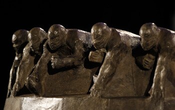 DALLAS, TX - FEBRUARY 03:  The Madden Most Valuable Protectors Award is displayed during a press conference where the New England Patriots received the award for being this year's best offensive line, as determined by John Madden and fan voting, at the Su