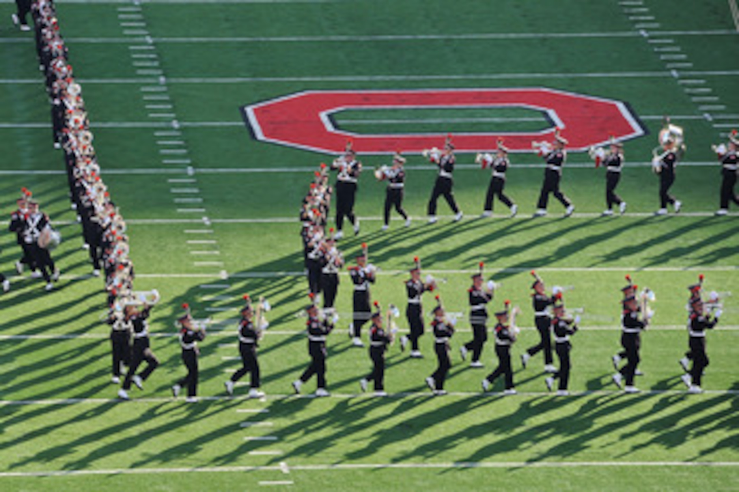 COLUMBUS, OH - NOVEMBER 13:  The Ohio State Marching Band performs on the field before a game against the Penn State Nittany Lions at Ohio Stadium on November 13, 2010 in Columbus, Ohio.  (Photo by Jamie Sabau/Getty Images)