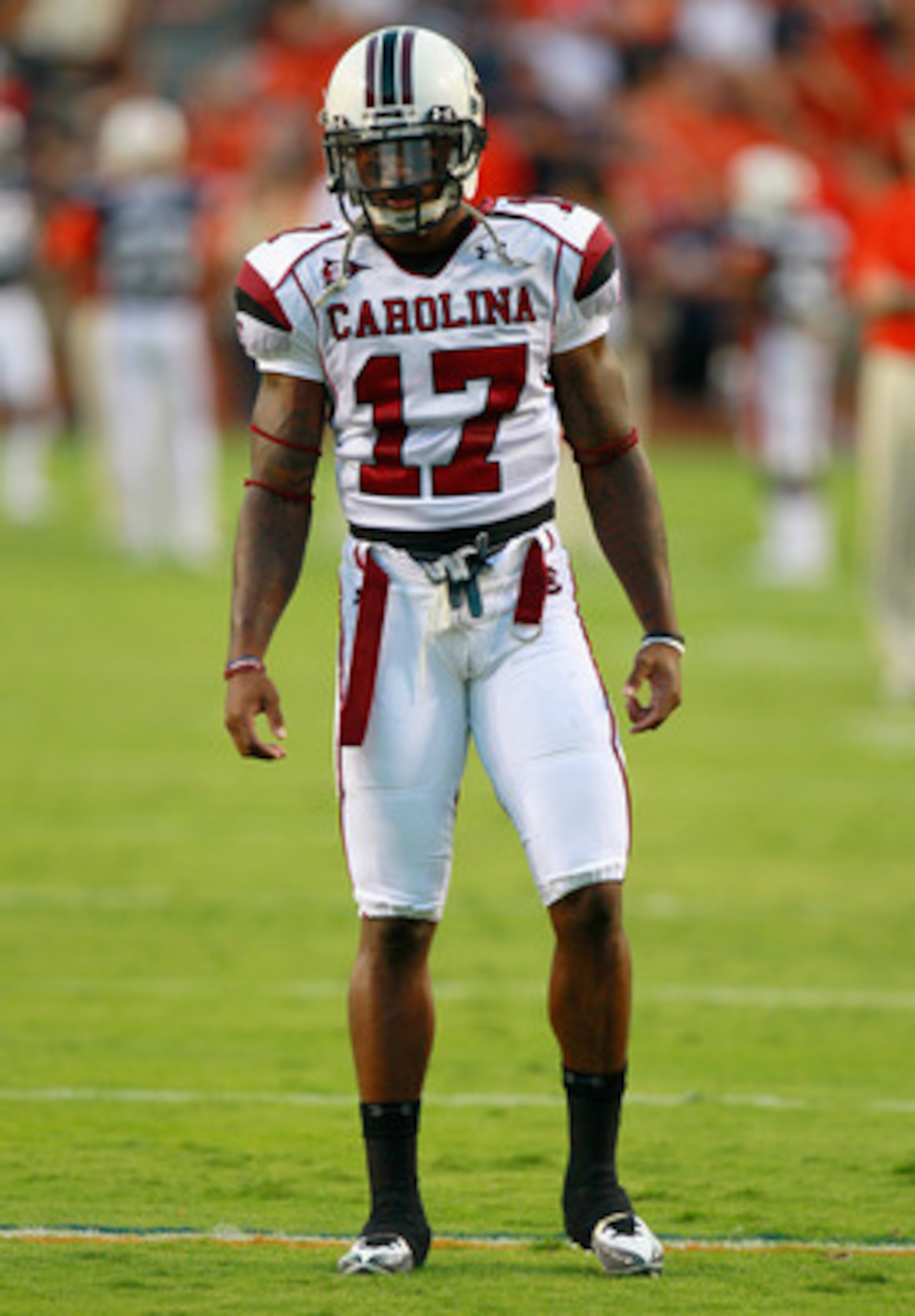 AUBURN, AL - SEPTEMBER 25: Chris Culliver #17 of the South Carolina Gamecocks against the Auburn Tigers at Jordan-Hare Stadium on September 25, 2010 in Auburn, Alabama. (Photo by Kevin C. Cox/Getty Images) AUBURN, AL - SEPTEMBER 25: Chris Culliver #17 of the South Carolina Gamecocks against the Auburn Tigers at Jordan-Hare Stadium on September 25, 2010 in Auburn, Alabama. (Photo by Kevin C. Cox/Getty Images)
