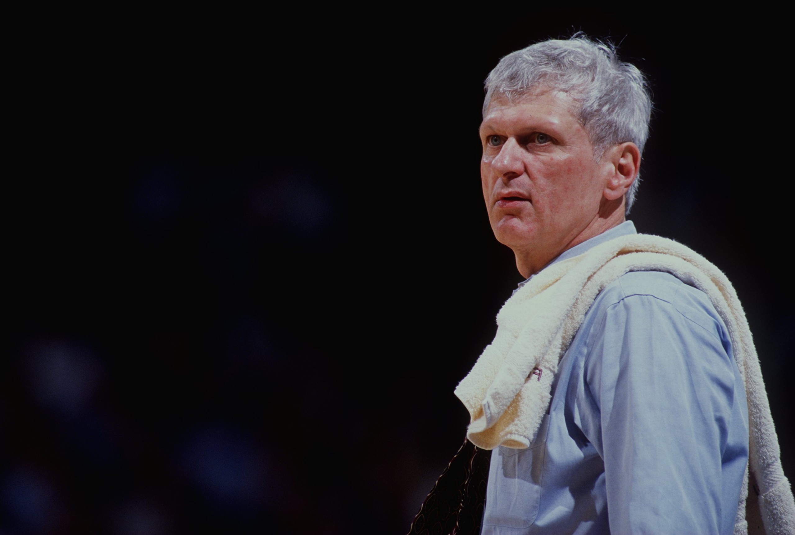 18 DEC 1994:  ARIZONA STATE COACH BILL FRIEDER VIEWS THE ACTION FROM THE SIDELINES DURING THEIR 82-77 OVERTIME LOSS TO UCLA  AT PAULEY PAVILLION IN LOS ANGELES, CALIFORNIA. Mandatory Credit: Al Bello/ALLSPORT
