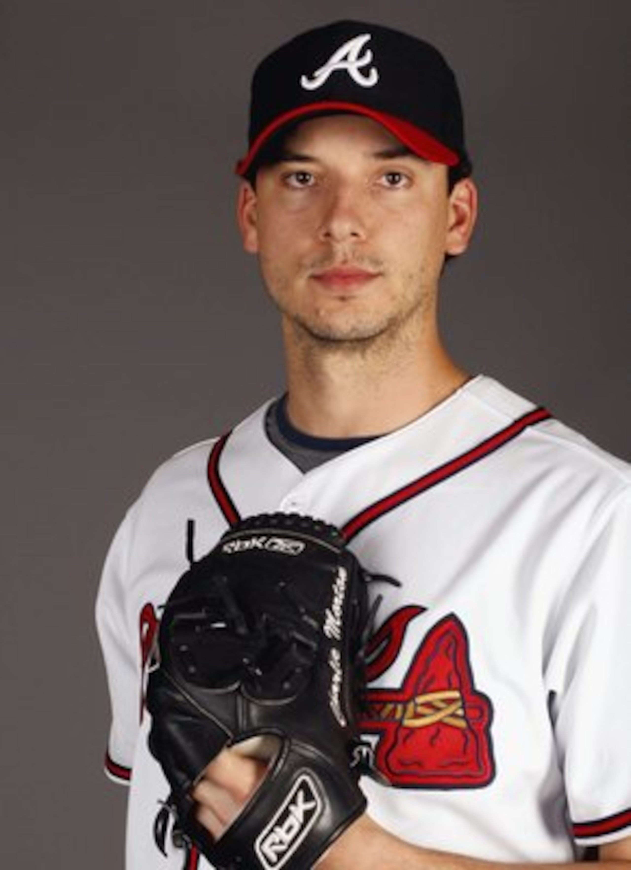 LAKE BUENA VISTA, FL - FEBRUARY 19:  Pitcher Charlie Morton #50 of the Atlanta Braves poses for a photo during Spring Training Photo Day on February 19, 2009 at Champions Stadium at Walt Disney World of Sports in Lake Buena Vista, Florida.  (Photo by Chri