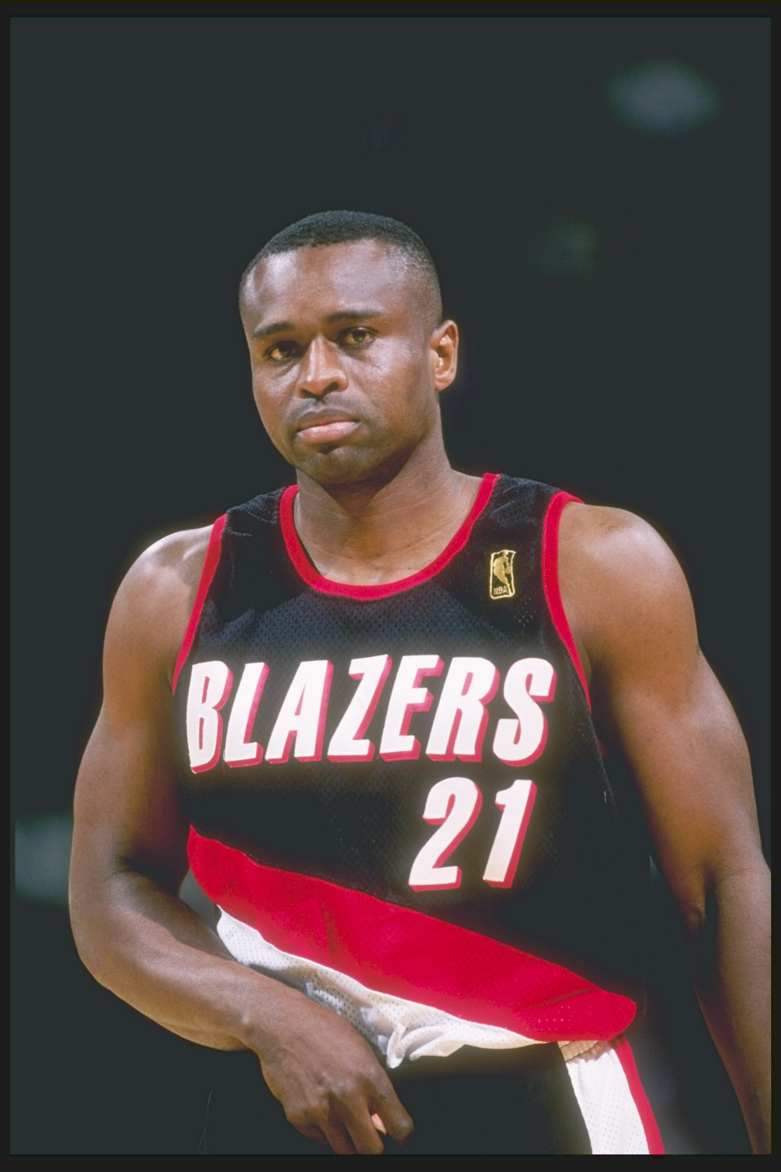 8 Apr 1997: Guard Rumeal Robinson of the Portland Trailblazers stands on the court during a game against the Dallas Mavericks at Reunion Arena in Dallas, Texas. The Mavericks won the game 87-82.