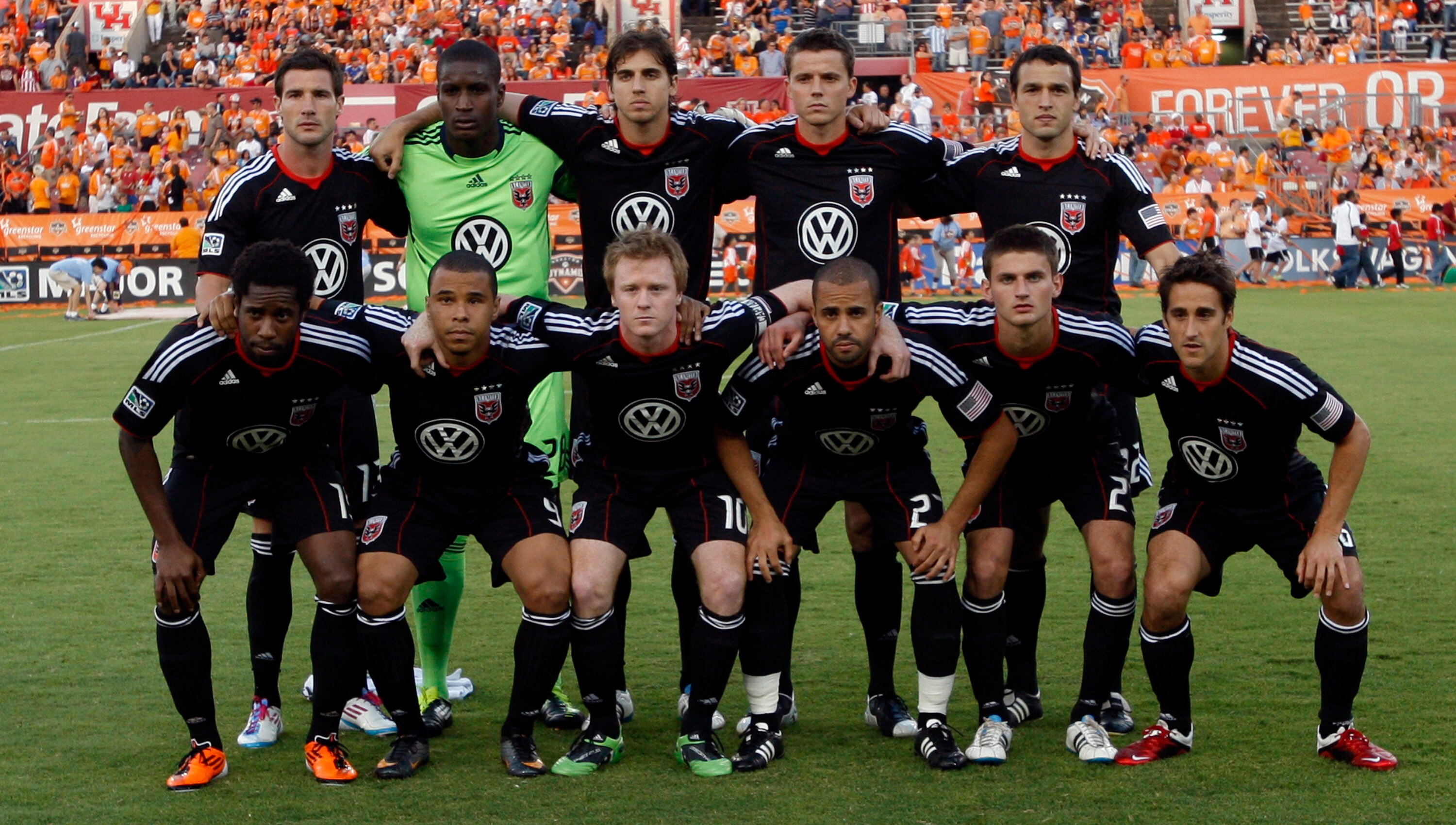HOUSTON - APRIL 29:  D.C. United team photo at Robertson Stadium on April 29, 2011 in Houston, Texas.  (Photo by Bob Levey/Getty Images)