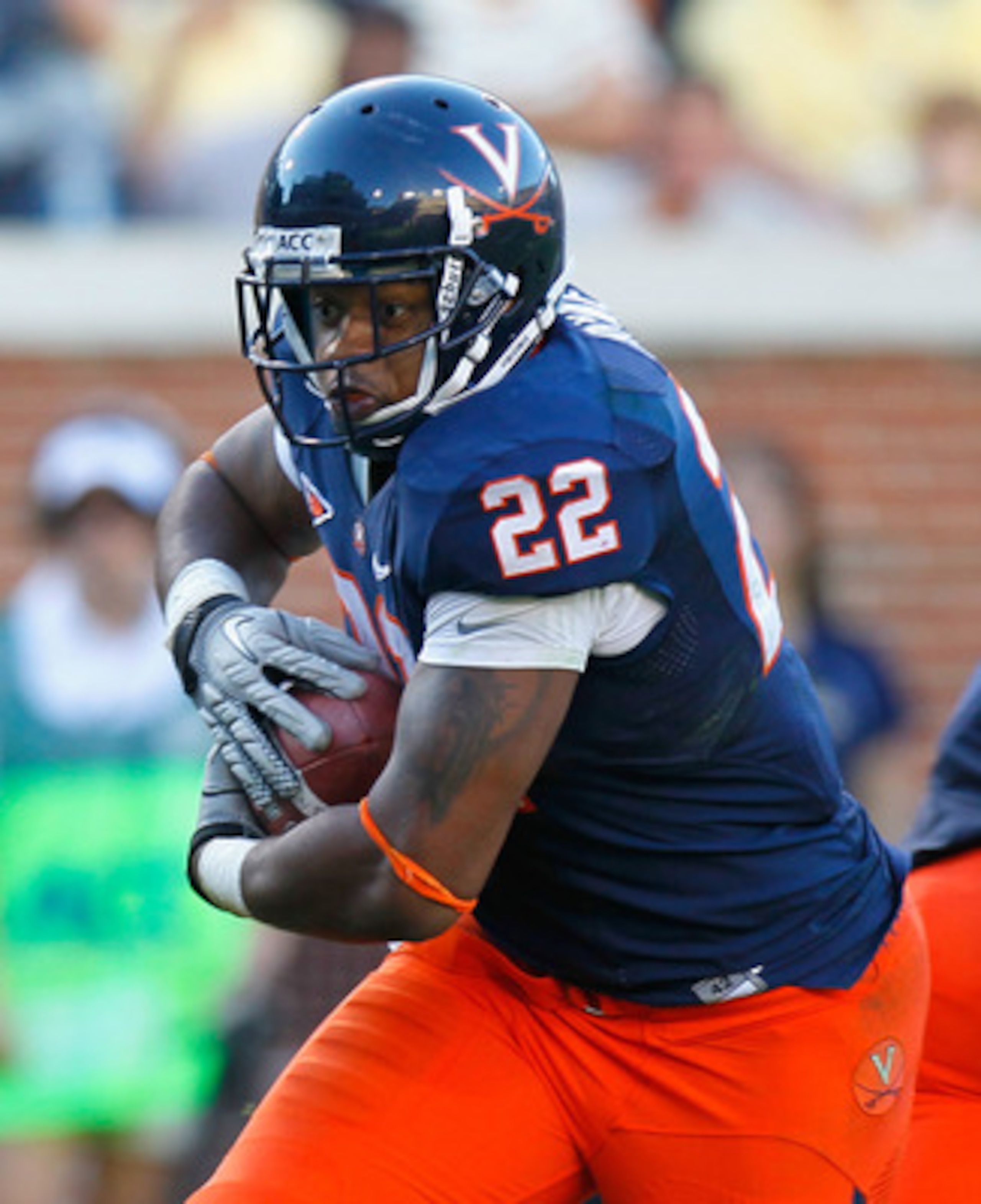 ATLANTA - OCTOBER 09:  Keith Payne #22 of the Virginia Cavaliers against the Georgia Tech Yellow Jackets at Bobby Dodd Stadium on October 9, 2010 in Atlanta, Georgia.  (Photo by Kevin C. Cox/Getty Images)