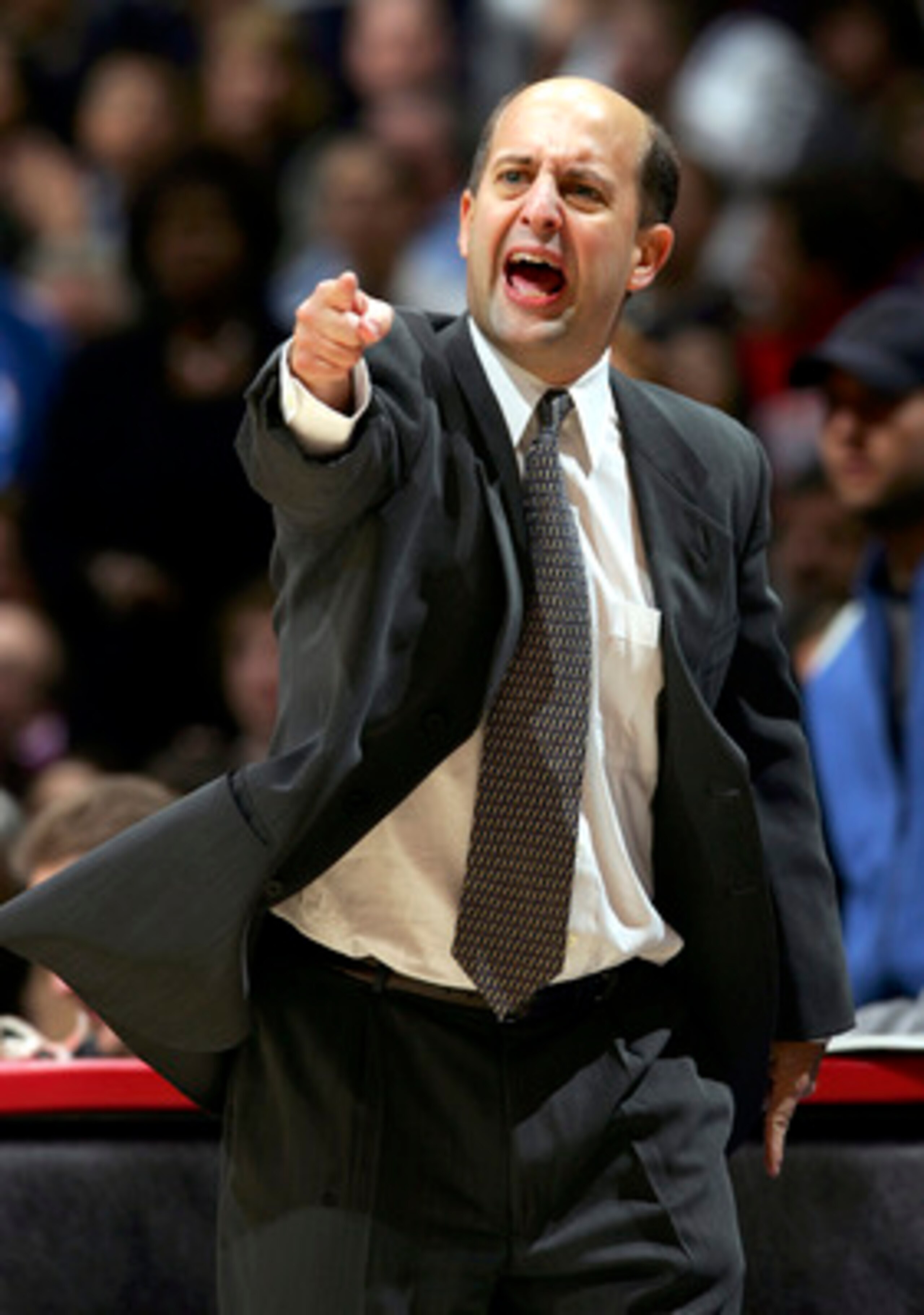 LOS ANGELES - DECEMBER 17: Head coach Jeff Van Gundy of the Houston Rockets argues a call during the second half of the game against the Los Angeles Clippers on December 17, 2005 at the Staples Center in Los Angeles, California. The Clippers defeated the LOS ANGELES - DECEMBER 17: Head coach Jeff Van Gundy of the Houston Rockets argues a call during the second half of the game against the Los Angeles Clippers on December 17, 2005 at the Staples Center in Los Angeles, California. The Clippers defeated the