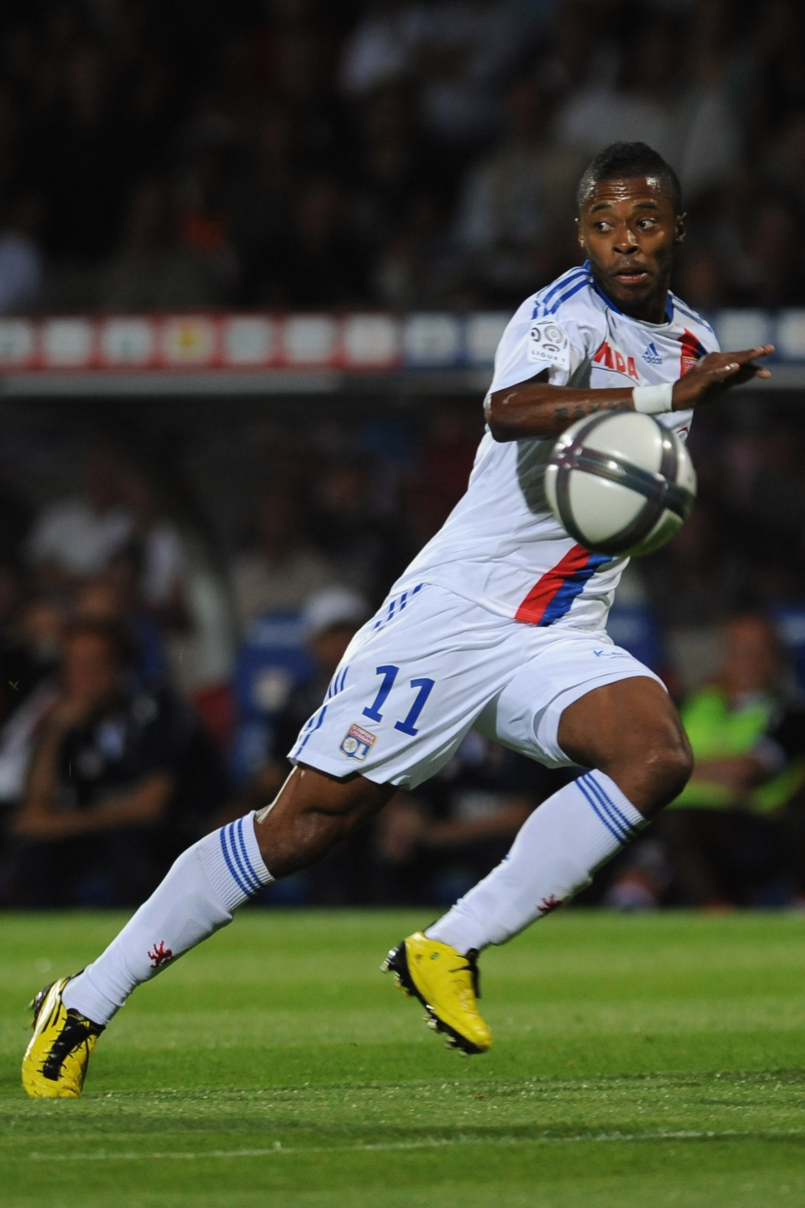 LYON, FRANCE - AUGUST 07:  Michel Fernandes Bastos of Olympique Lyonnais in action during the Ligue 1 match between Olympique Lyonnais and AS Monaco FC at Gerland Stadium on August 7, 2010 in Lyon, France.  (Photo by Valerio Pennicino/Getty Images)