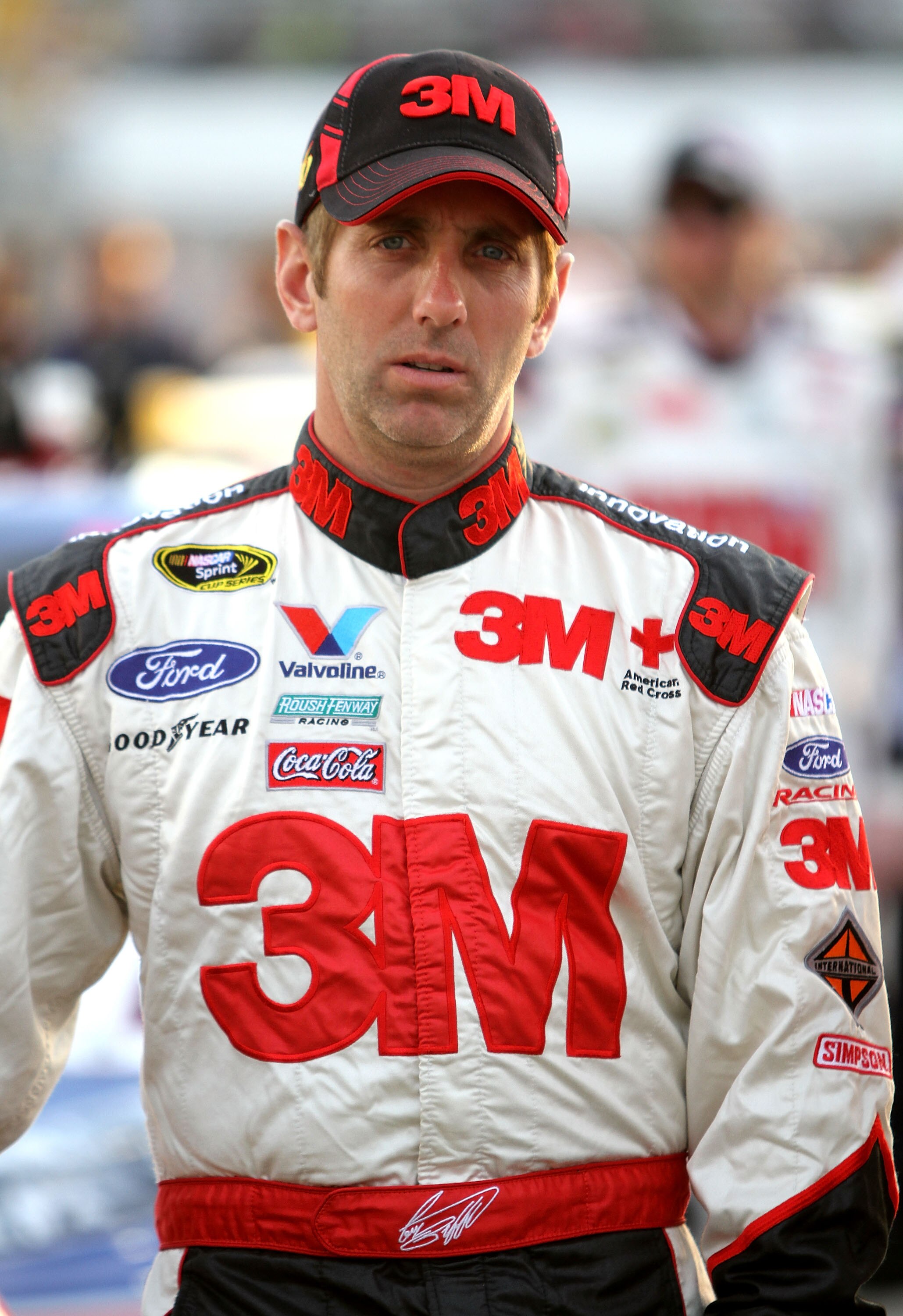 RICHMOND, VA - APRIL 30: Greg Biffle, driver of the #16 3M Ford waits on the grid prior to the NASCAR Sprint Cup Series Crown Royal Presents The Matthew & Daniel Hansen 400 at Richmond International Raceway on April 30, 2011 in Richmond, Virginia.  (Photo