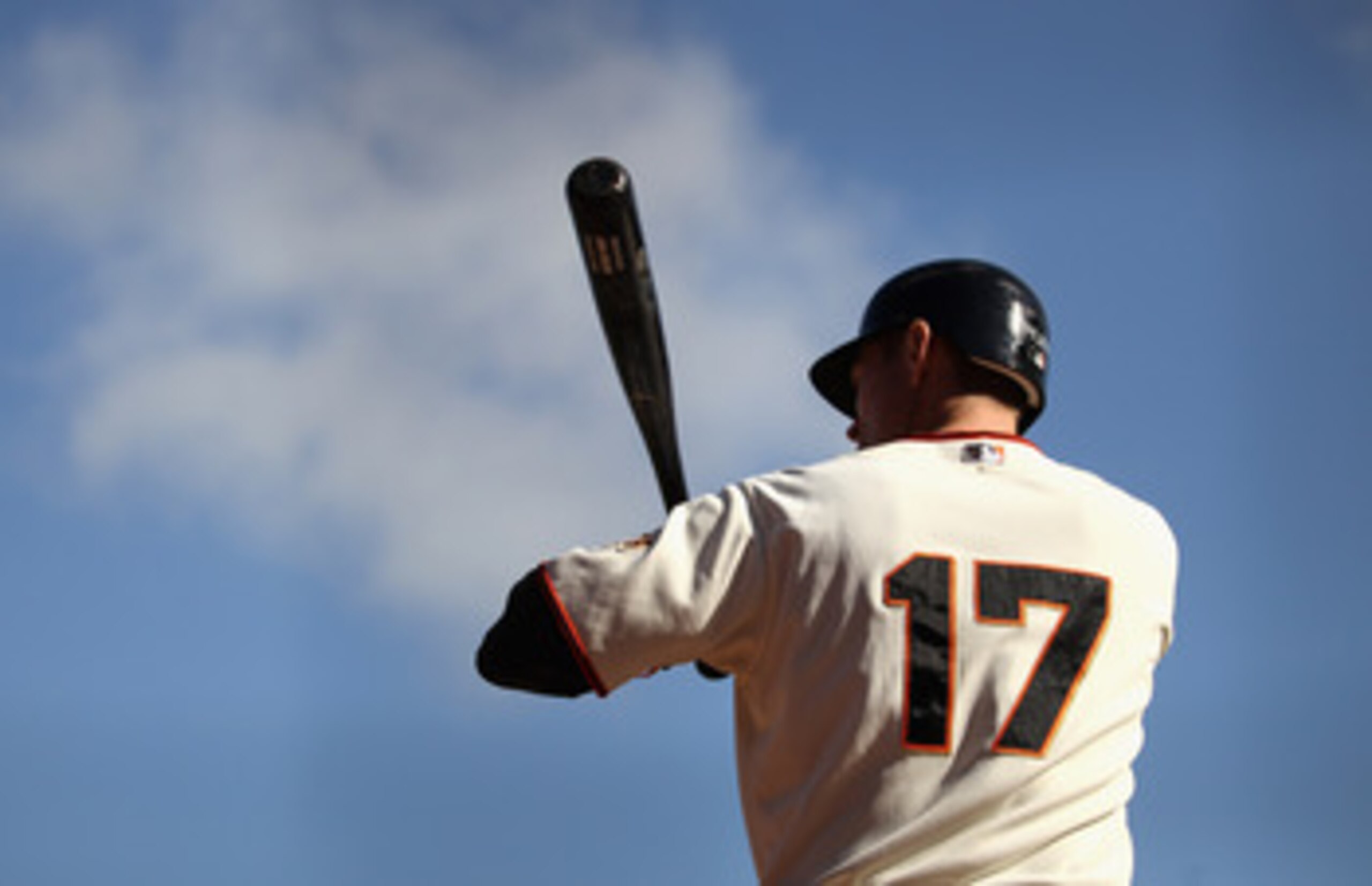 SAN FRANCISCO - OCTOBER 03:  Aubrey Huff #17 of the San Francisco Giants stands in the batters box during their game against the San Diego Padres at AT&T Park on October 3, 2010 in San Francisco, California.  (Photo by Ezra Shaw/Getty Images)