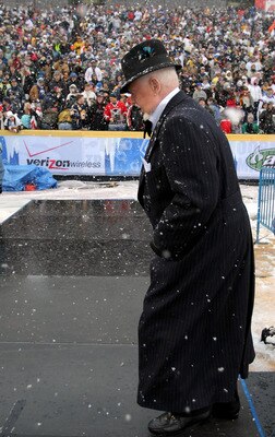 ORCHARD PARK, NY - JANUARY 01:  Former coach and commentator Don Cherry attends the NHL Winter Classic between the Buffalo Sabres and the Pittsburgh Penguins at the Ralph Wilson Stadium on January 1, 2008 in Orchard Park, New York.  (Photo by Harry How/Ge