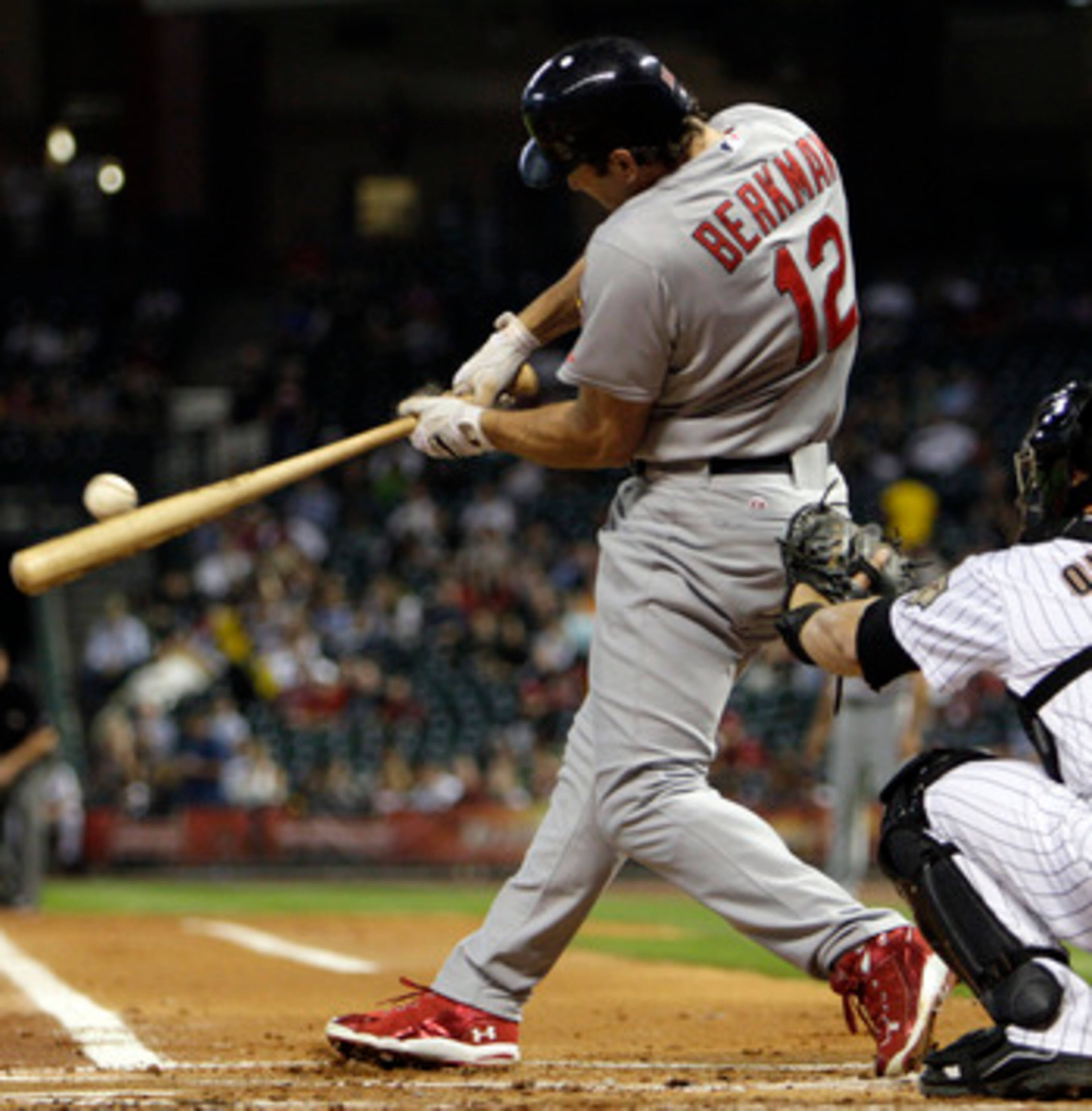 HOUSTON - APRIL 26: First baseman Lance Berkman #12 of the St. Louis Cardinals singles to right field in the second inning against the Houston Astros at Minute Maid Park on April 26, 2011 in Houston, Texas. (Photo by Bob Levey/Getty Images) HOUSTON - APRIL 26: First baseman Lance Berkman #12 of the St. Louis Cardinals singles to right field in the second inning against the Houston Astros at Minute Maid Park on April 26, 2011 in Houston, Texas. (Photo by Bob Levey/Getty Images)