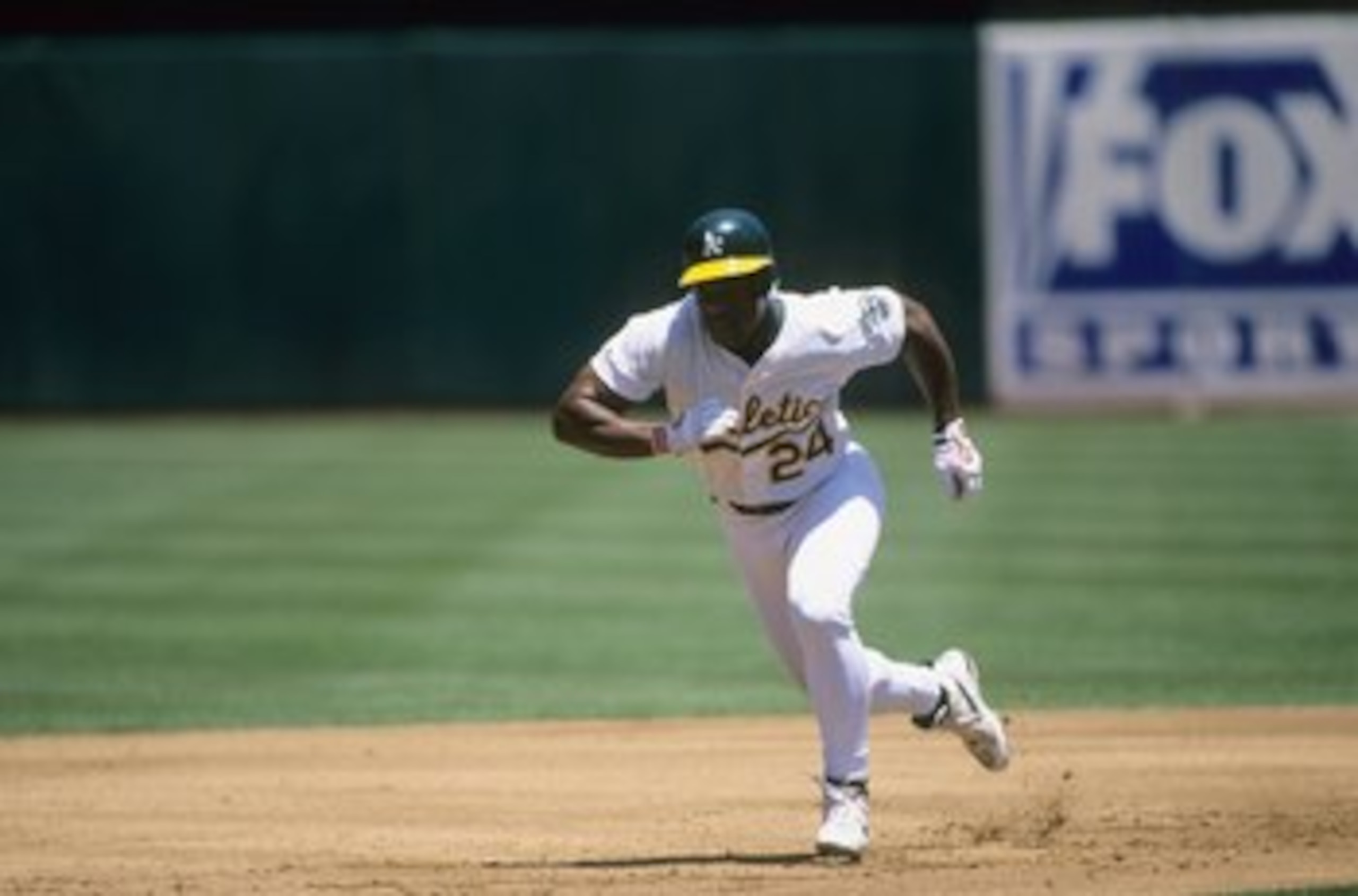 OAKLAND, CA - JUNE 13: Rickey Henderson #24 of the Oakland Athletics runs the bases during the game against the Seattle Mariners at Network Associates Coliseum on June 13, 1998 in Oakland, California. (Photo by Otto Greule Jr/Getty Images) OAKLAND, CA - JUNE 13: Rickey Henderson #24 of the Oakland Athletics runs the bases during the game against the Seattle Mariners at Network Associates Coliseum on June 13, 1998 in Oakland, California. (Photo by Otto Greule Jr/Getty Images)