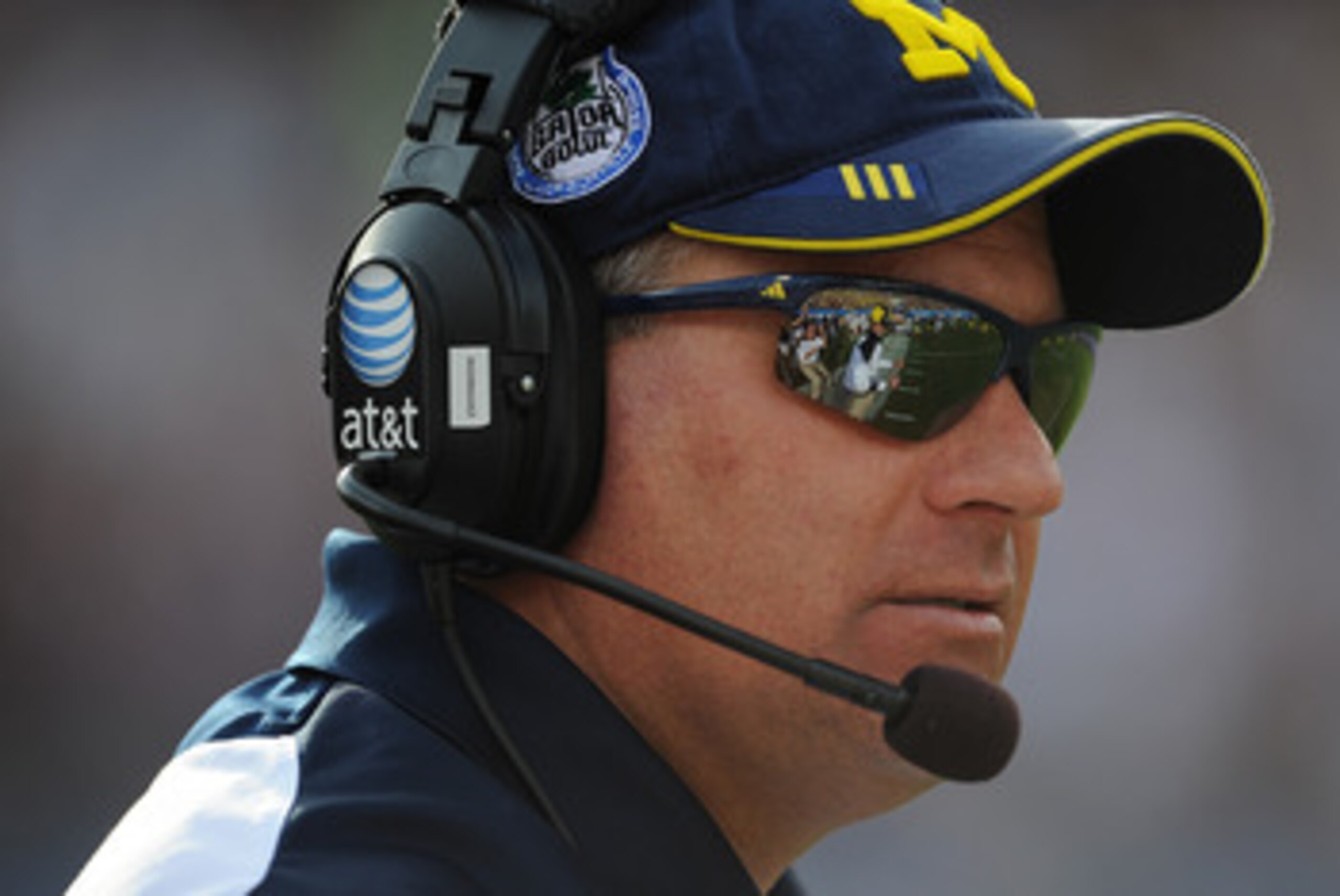 JACKSONVILLE, FL - JANUARY 01:  Head Coach Rich Rodriguez of the University of Michigan Wolverines during the Gator Bowl at EverBank Field on January 1, 2011 in Jacksonville, Florida  (Photo by Rick Dole/Getty Images)