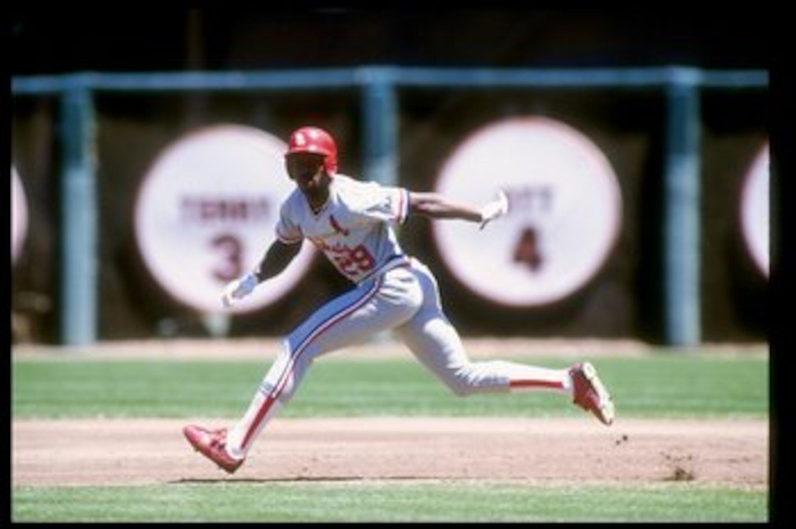 1990: Vince Coleman of the St. Louis Cardinals in action. 1990: Vince Coleman of the St. Louis Cardinals in action.