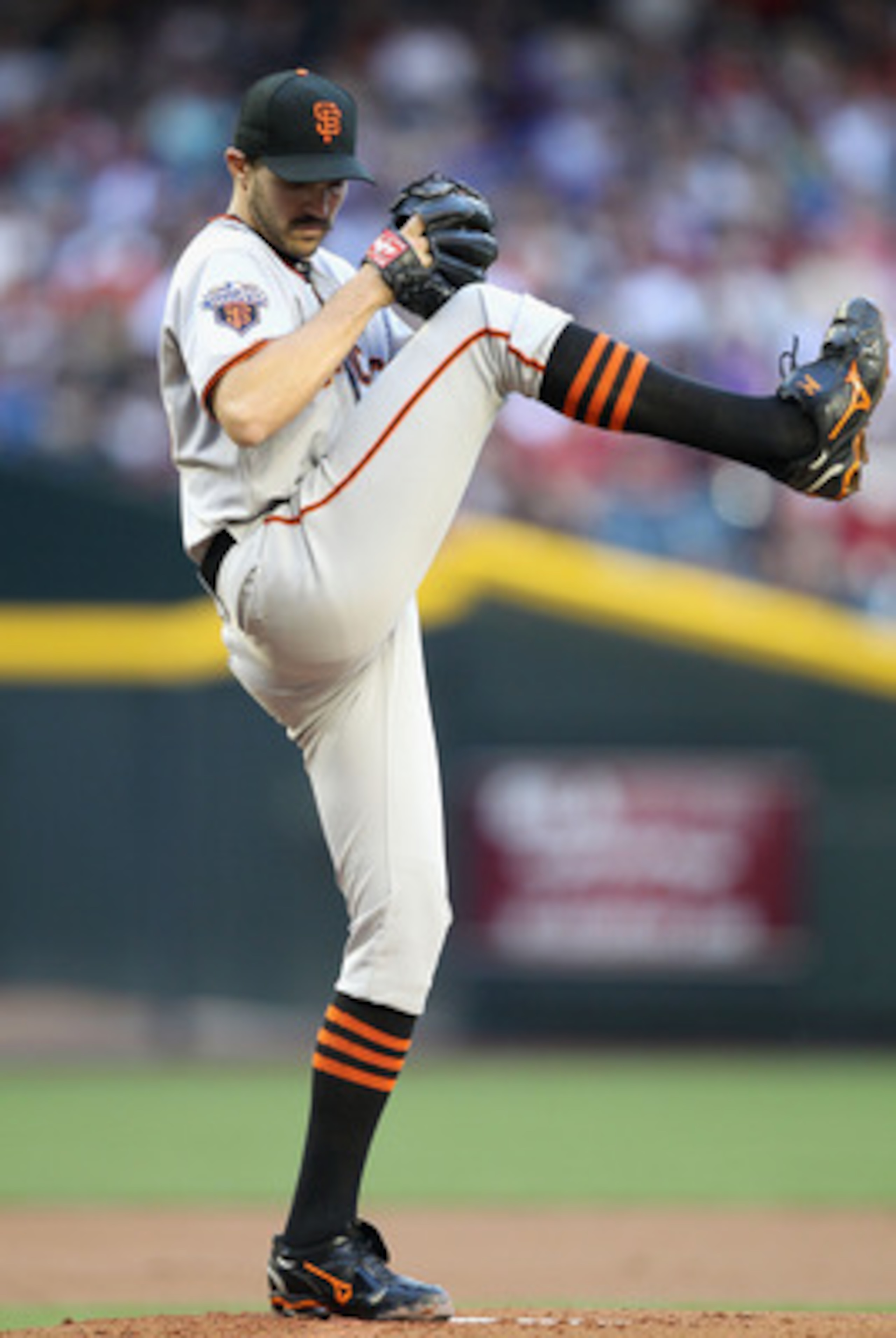 PHOENIX, AZ - APRIL 16:  Starting pitcher Barry Zito #75 of the San Francisco Giants pitches against the Arizona Diamondbacks during the Major League Baseball game at Chase Field on April 16, 2011 in Phoenix, Arizona. The Giants defeated the Diamondbacks 