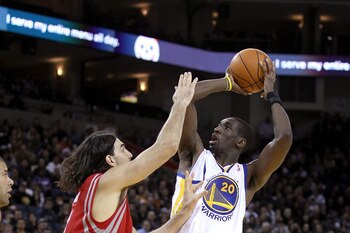 OAKLAND, CA - DECEMBER 20:  Ekpe Udoh #29 of the Golden State Warriors in action against the Houston Rockets at Oracle Arena on December 20, 2010 in Oakland, California. NOTE TO USER: User expressly acknowledges and agrees that, by downloading and or usin