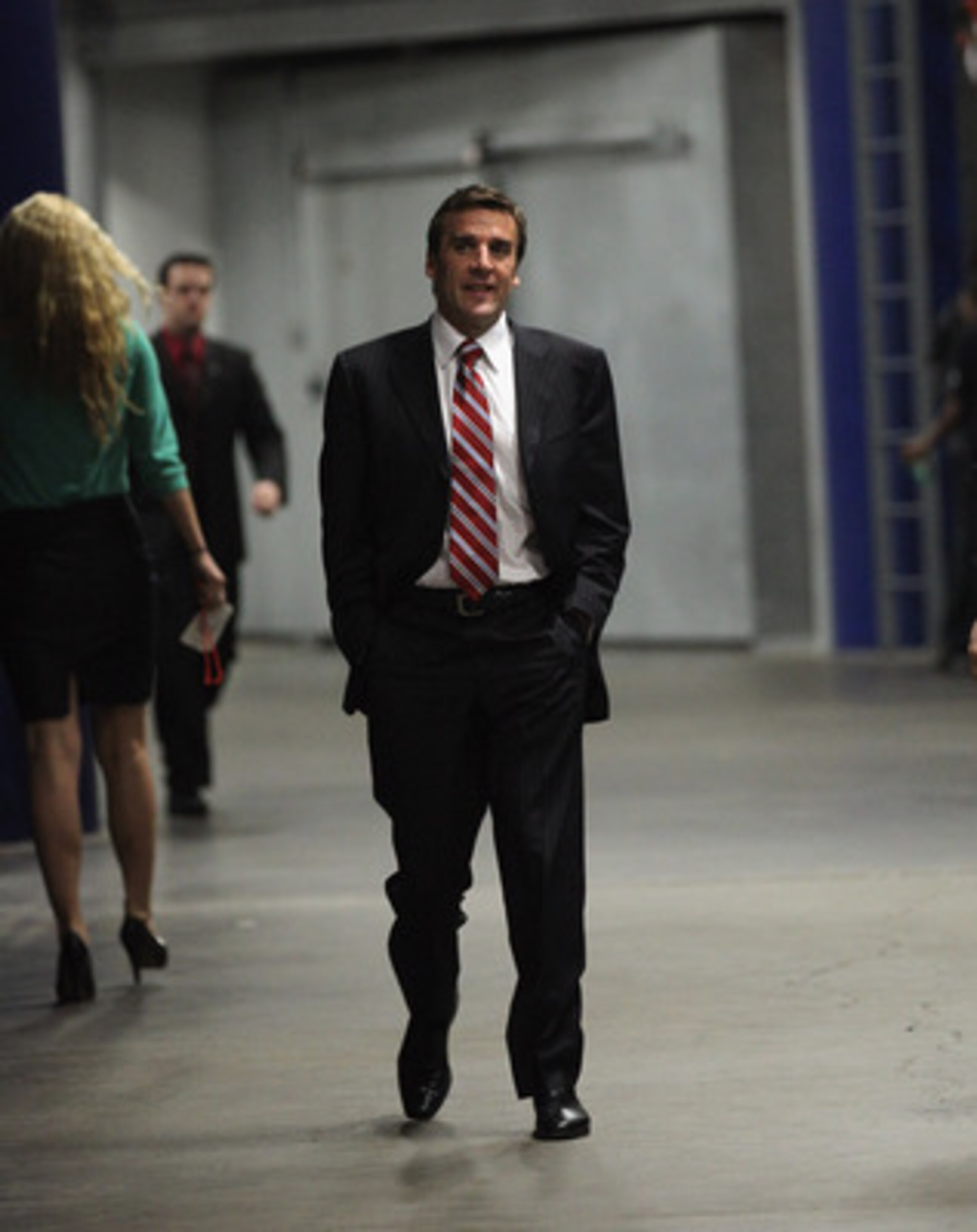 TAMPA, FL - MAY 04: Washington Capitals general manager George McPhee arrives for his team's game against the Tampa Bay Lightning in Game Four of the Eastern Conference Semifinals during the 2011 NHL Stanley Cup Playoffs at the St Pete Times Forum on May 