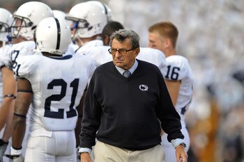 COLUMBUS, OH - NOVEMBER 13:  Head Coach Joe Paterno watches his team play the Ohio State Buckeyes at Ohio Stadium on November 13, 2010 in Columbus, Ohio.  (Photo by Jamie Sabau/Getty Images)