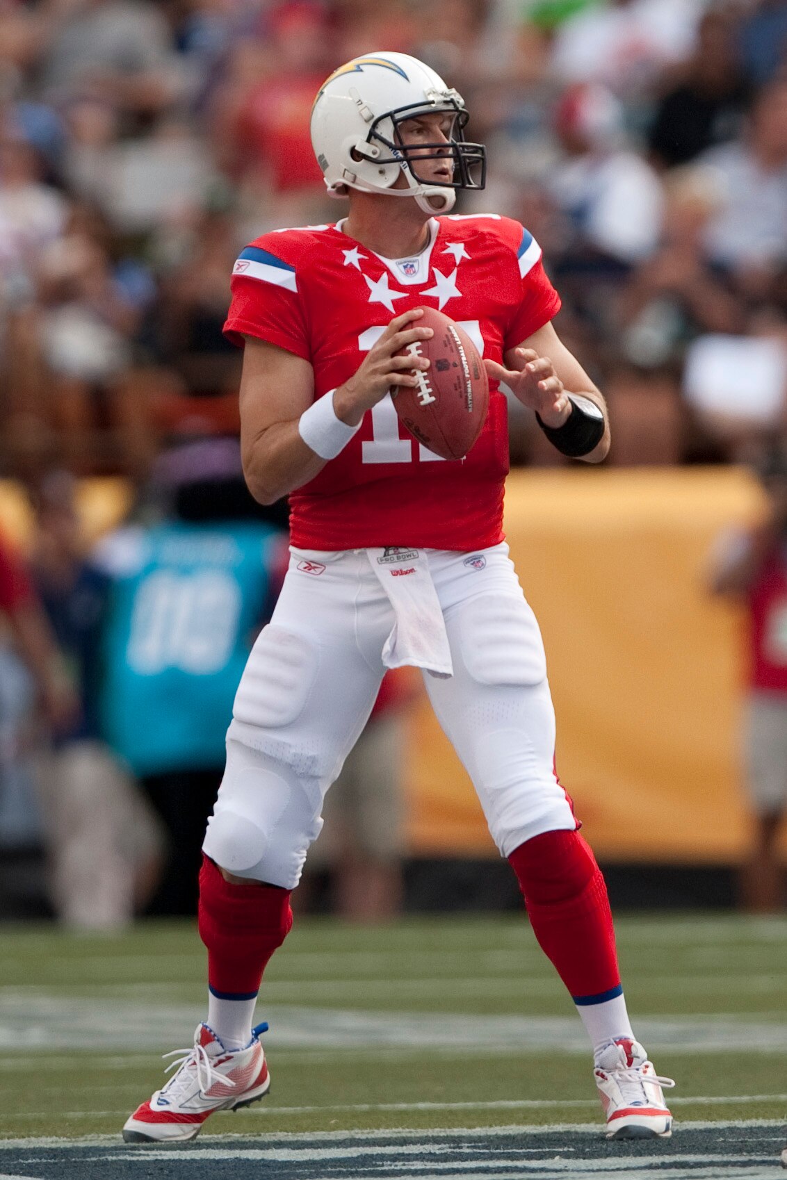 HONOLULU - JANUARY 30: Philip Rivers, #17 of the San Diego Chargers, passes against the NFC team during the 2011 NFL Pro Bowl at Aloha Stadium on January 30, 2011 in Honolulu, Hawaii. (Photo by Kent Nishimura/Getty Images) HONOLULU - JANUARY 30: Philip Rivers, #17 of the San Diego Chargers, passes against the NFC team during the 2011 NFL Pro Bowl at Aloha Stadium on January 30, 2011 in Honolulu, Hawaii. (Photo by Kent Nishimura/Getty Images)