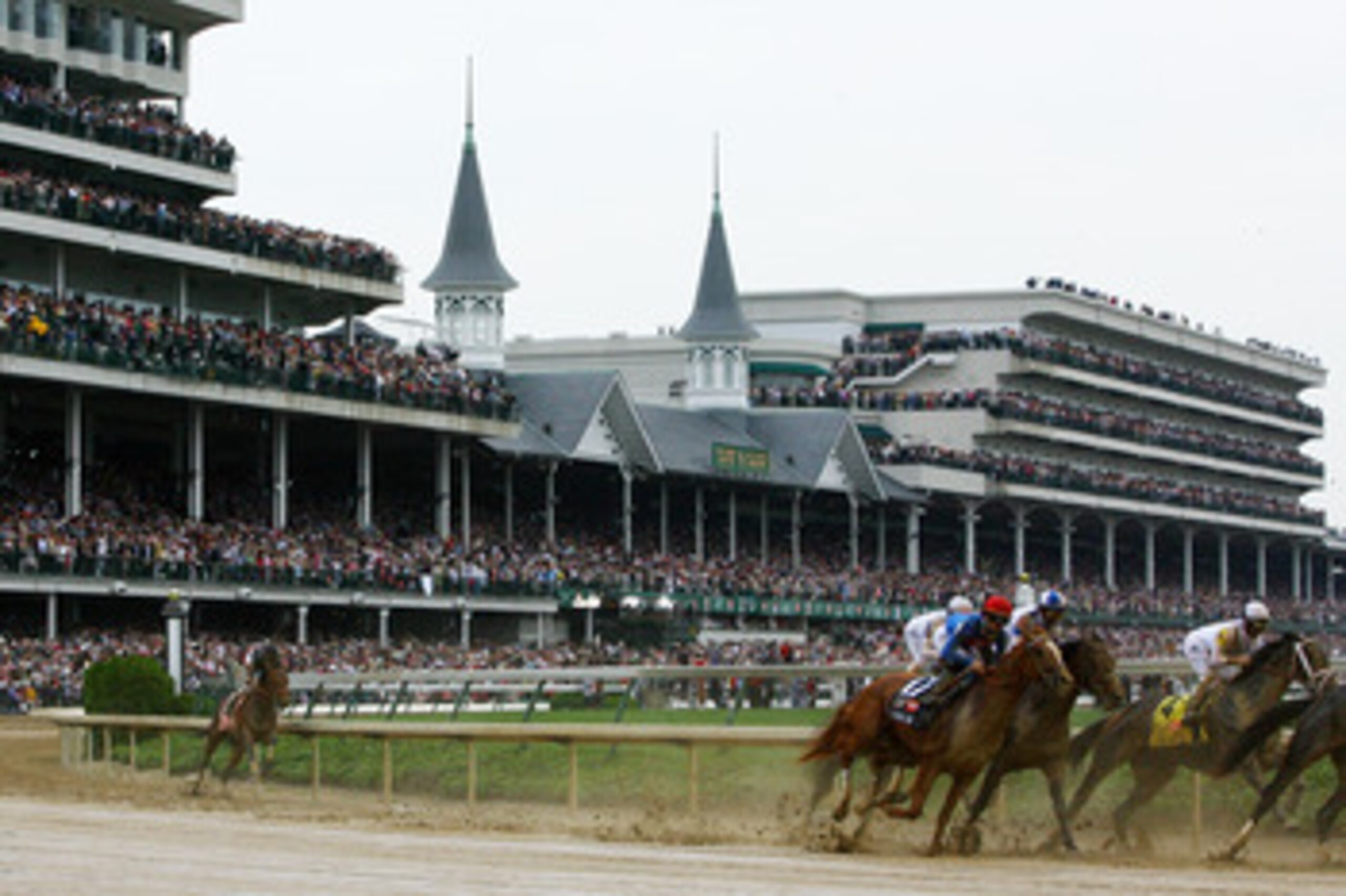 LOUISVILLE, KY - MAY 02:  Jockey Calvin Borel, atop Mine That Bird, rounds turn one in last place during the 135th running of the Kentucky Derby on May 2, 2009 at Churchill Downs in Louisville, Kentucky.  (Photo by Jamie Squire/Getty Images)