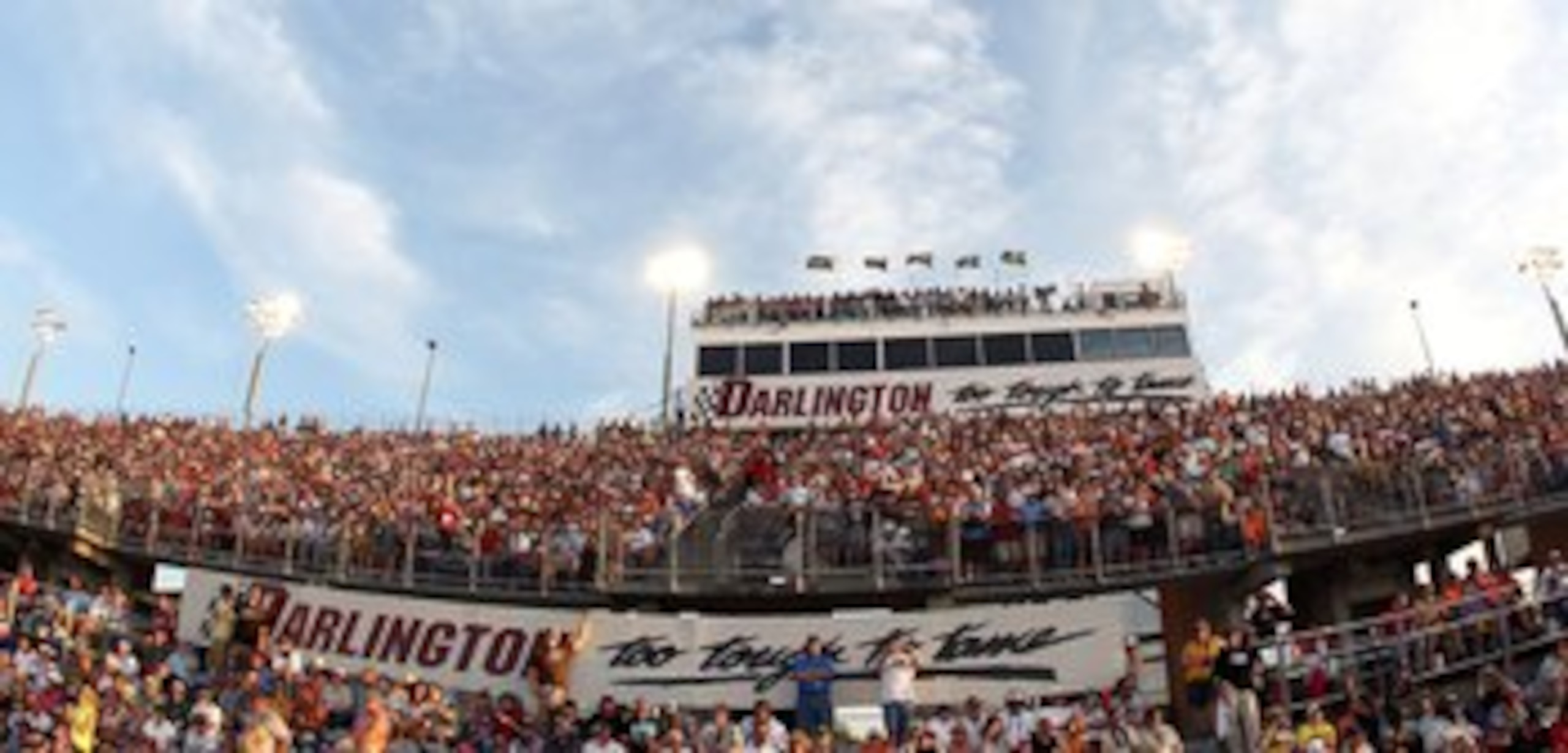 DARLINGTON, SC - MAY 08:  Fans fill the grandstand during the NASCAR Sprint Cup series SHOWTIME Southern 500 at Darlington Raceway on May 8, 2010 in Darlington, South Carolina.  (Photo by Streeter Lecka/Getty Images)